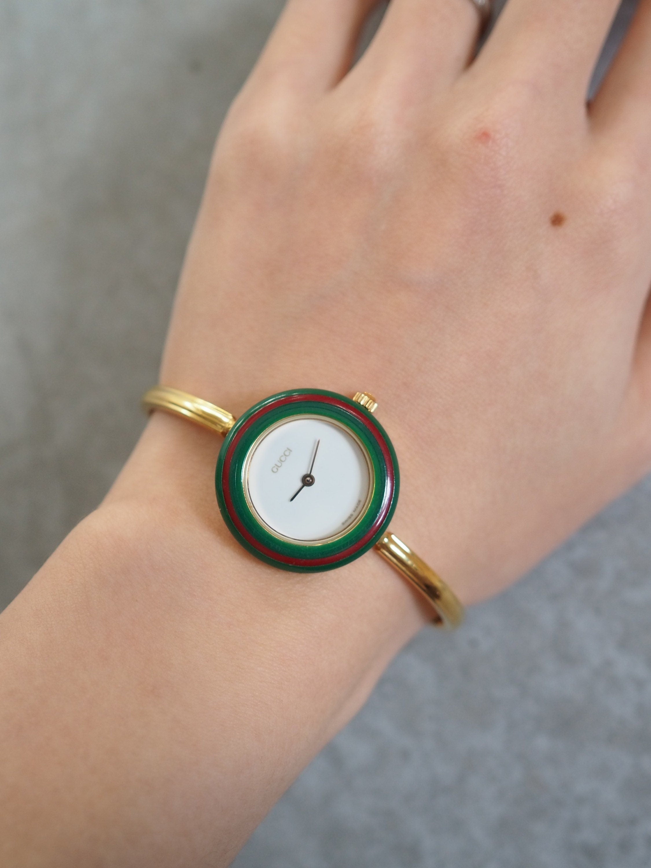 GUCCI Accessories Change Bezel 12 colors Bangle watch Wristwatch Gold