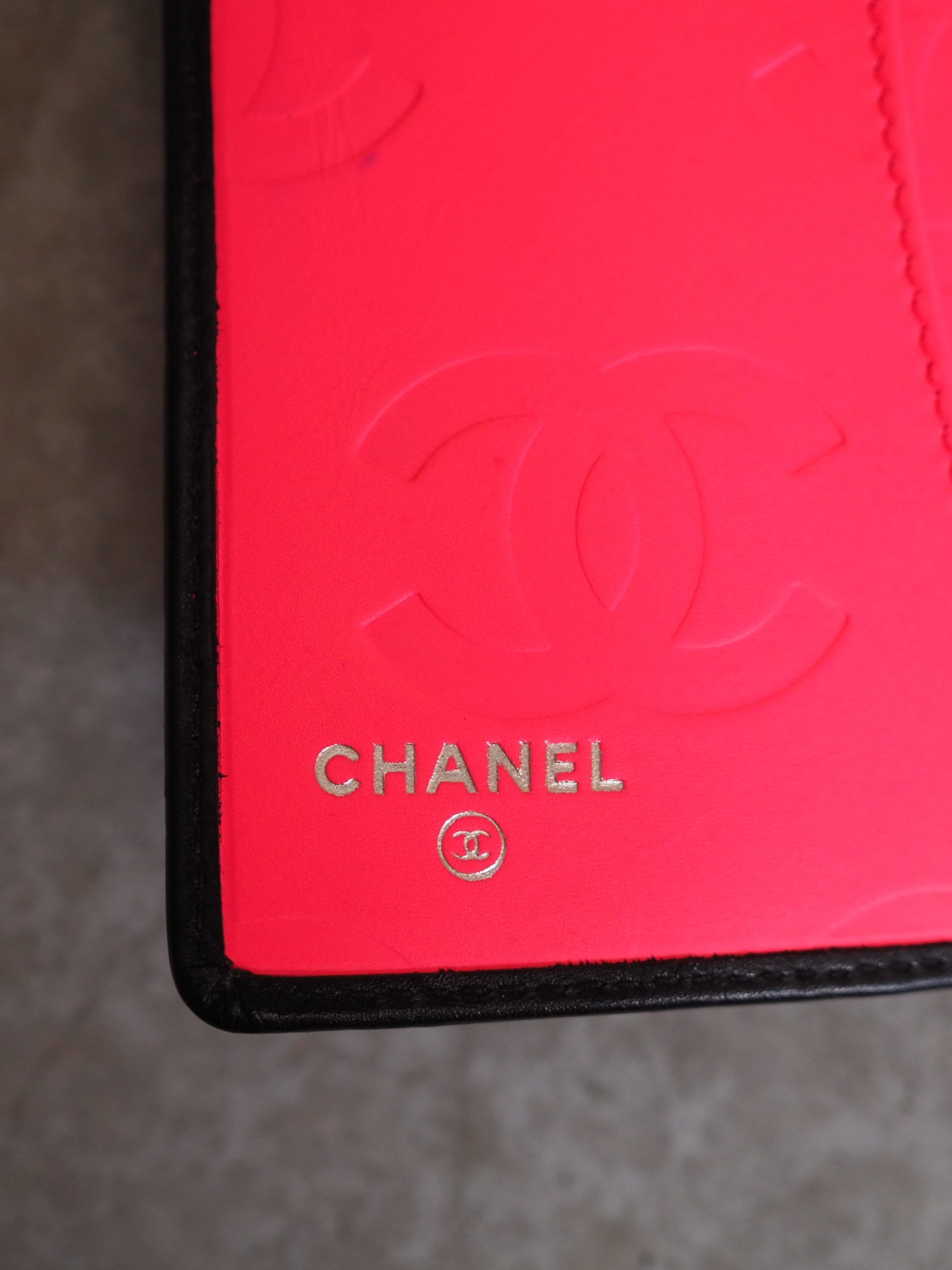 CHANEL COCO Mark Cambon Agenda Leather 6 Ring Diary Black Vintage