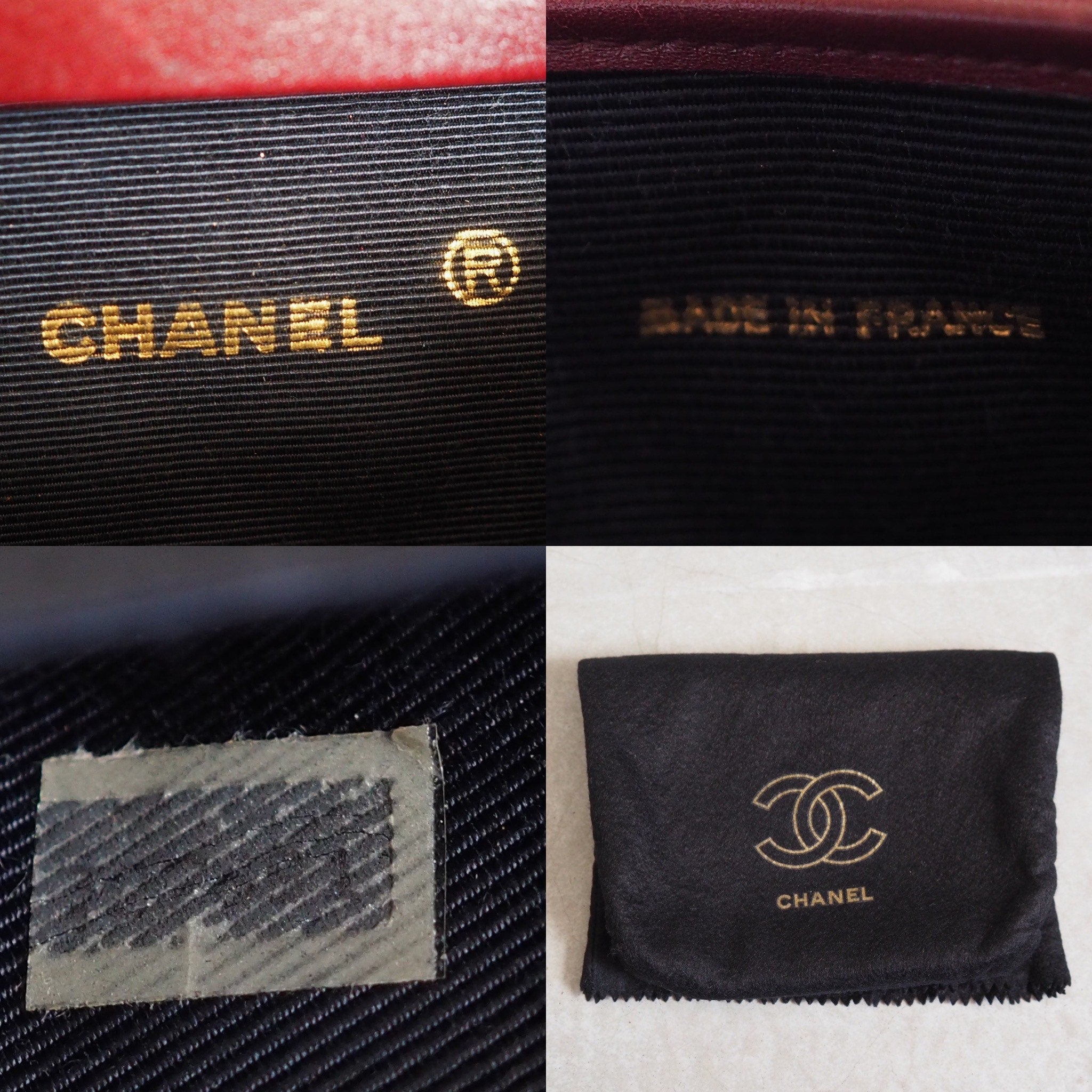 CHANEL Mini Matelasse Quilted CC Chain Shoulder Bag Bordeaux Authentic