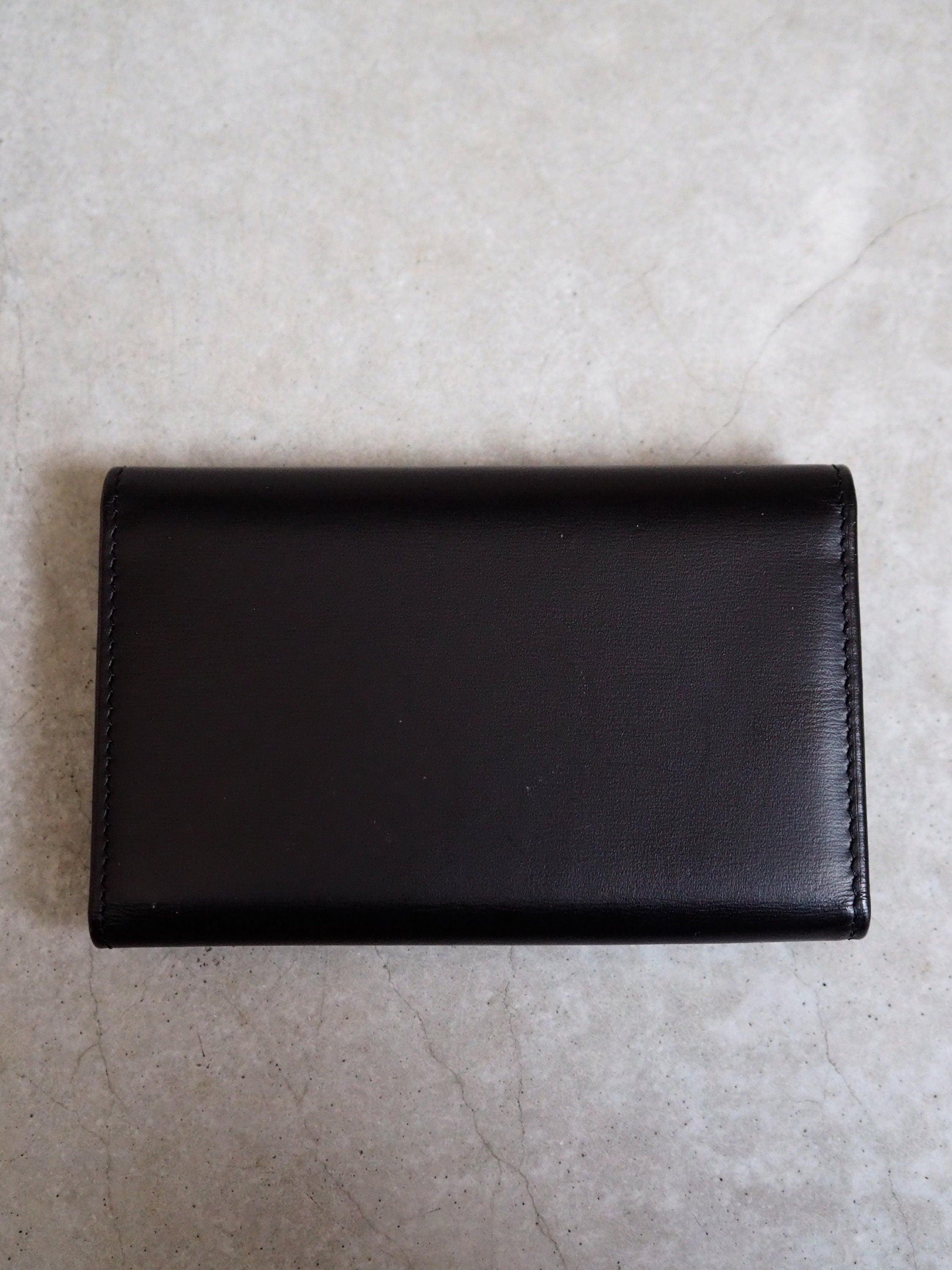 Cartier Pasha Key Purse Case Black Leather Bifold Unisex Vintage Authentic