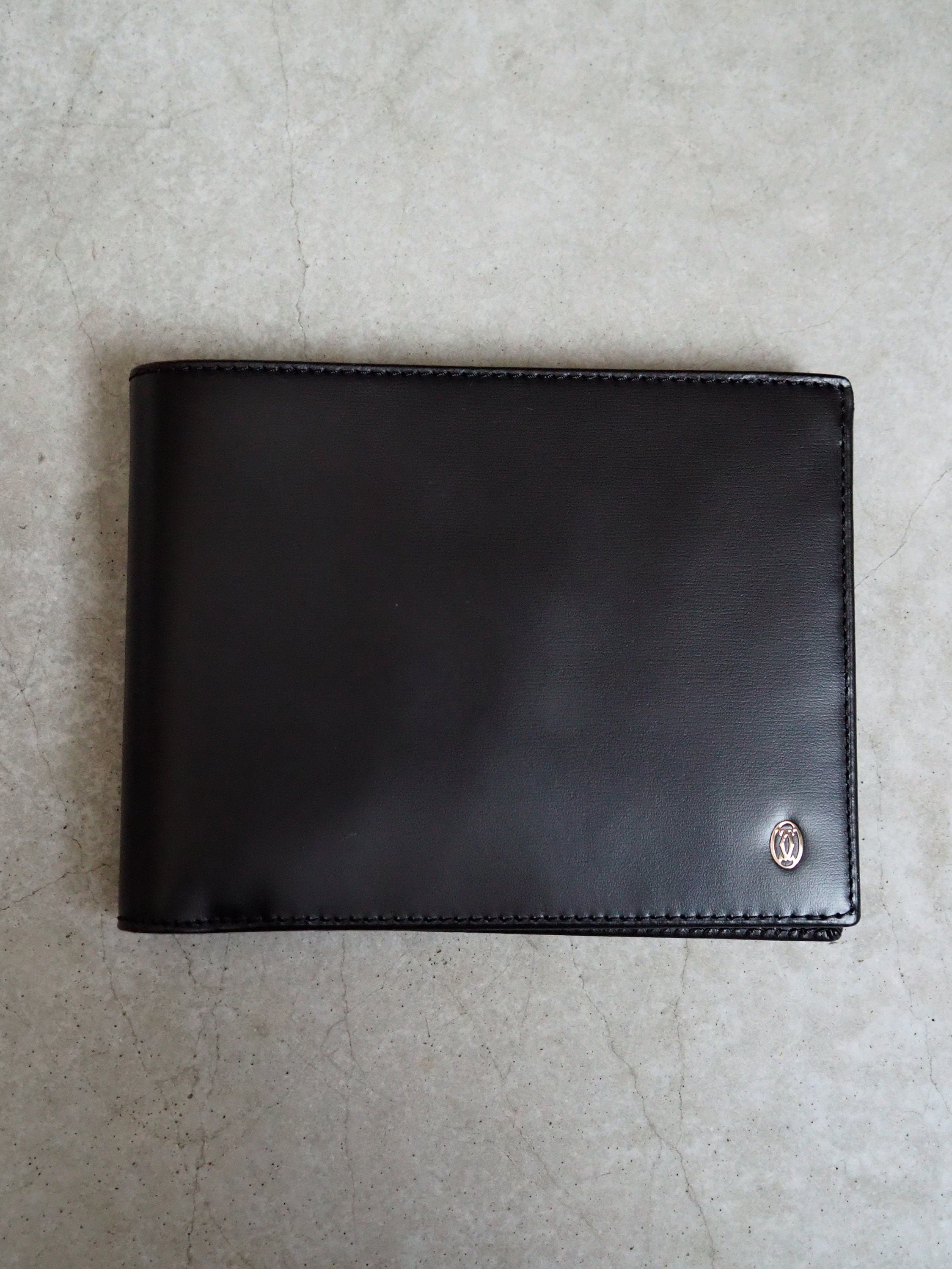 Cartier Pasha Wallet Black Leather Bifold Unisex Vintage Authentic
