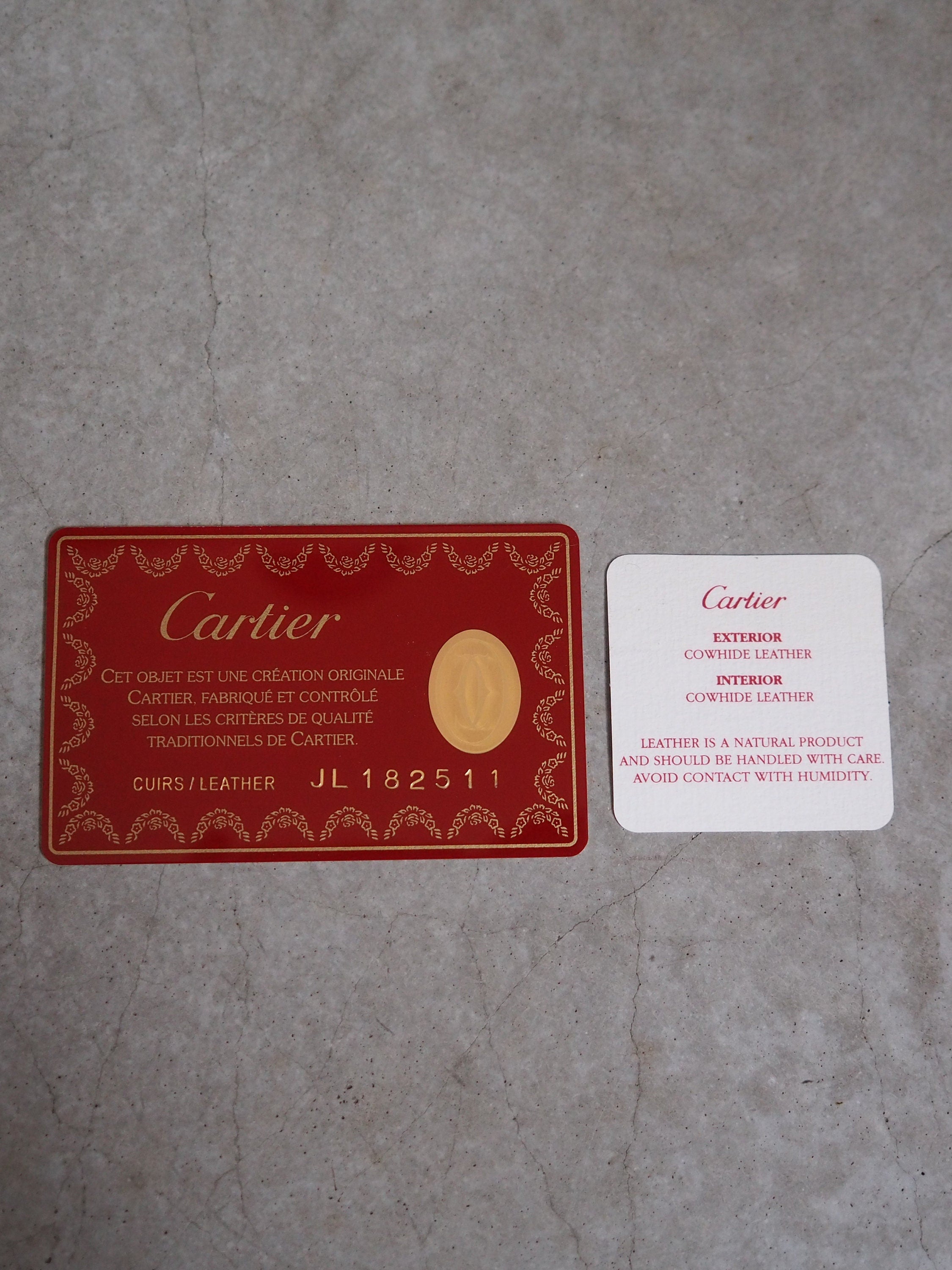 Cartier Pasha Wallet Black Leather Bifold Unisex Vintage Authentic