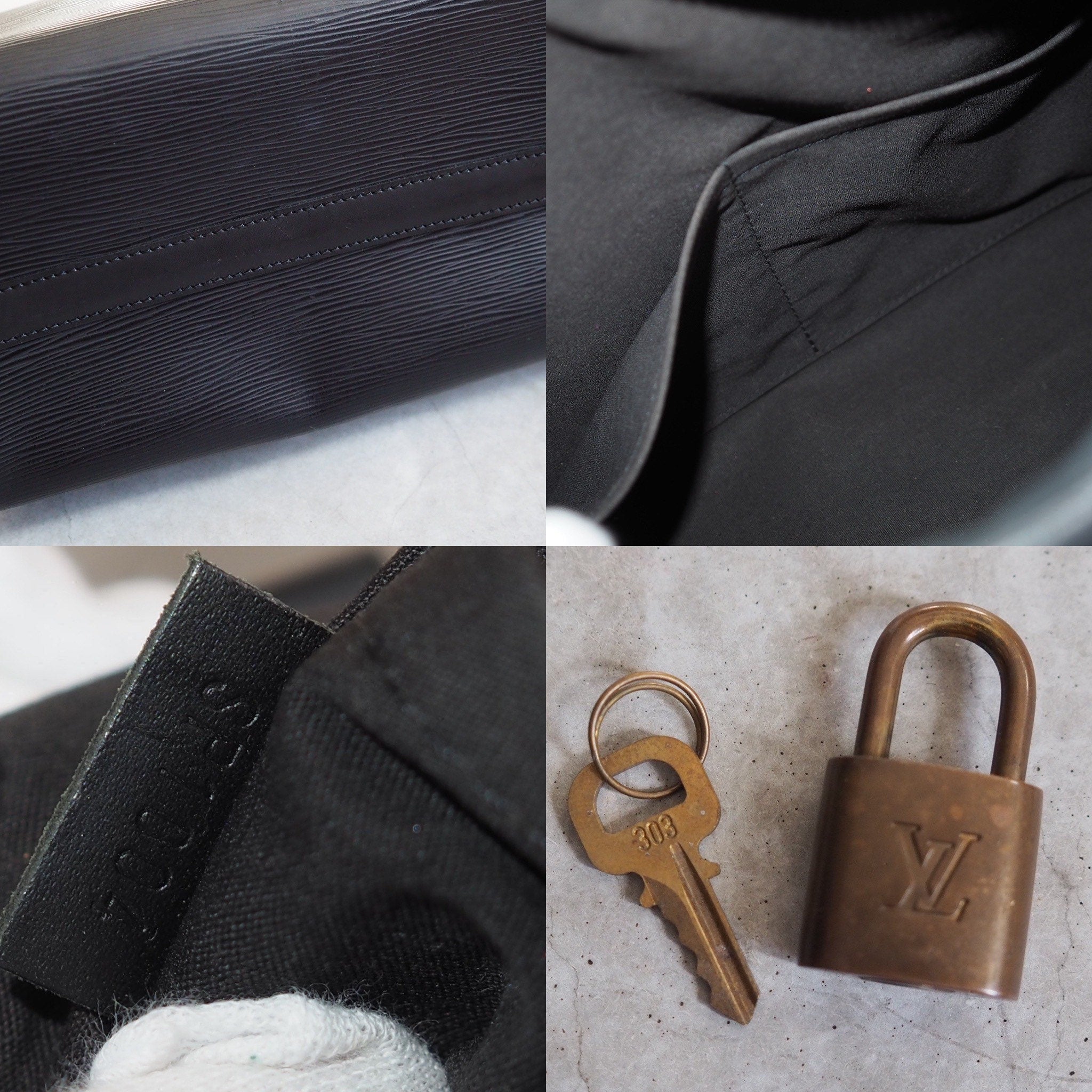 LOUIS VUITTON Speedy 25 Epi Boston Hand Bag M43013 Purse Authentic