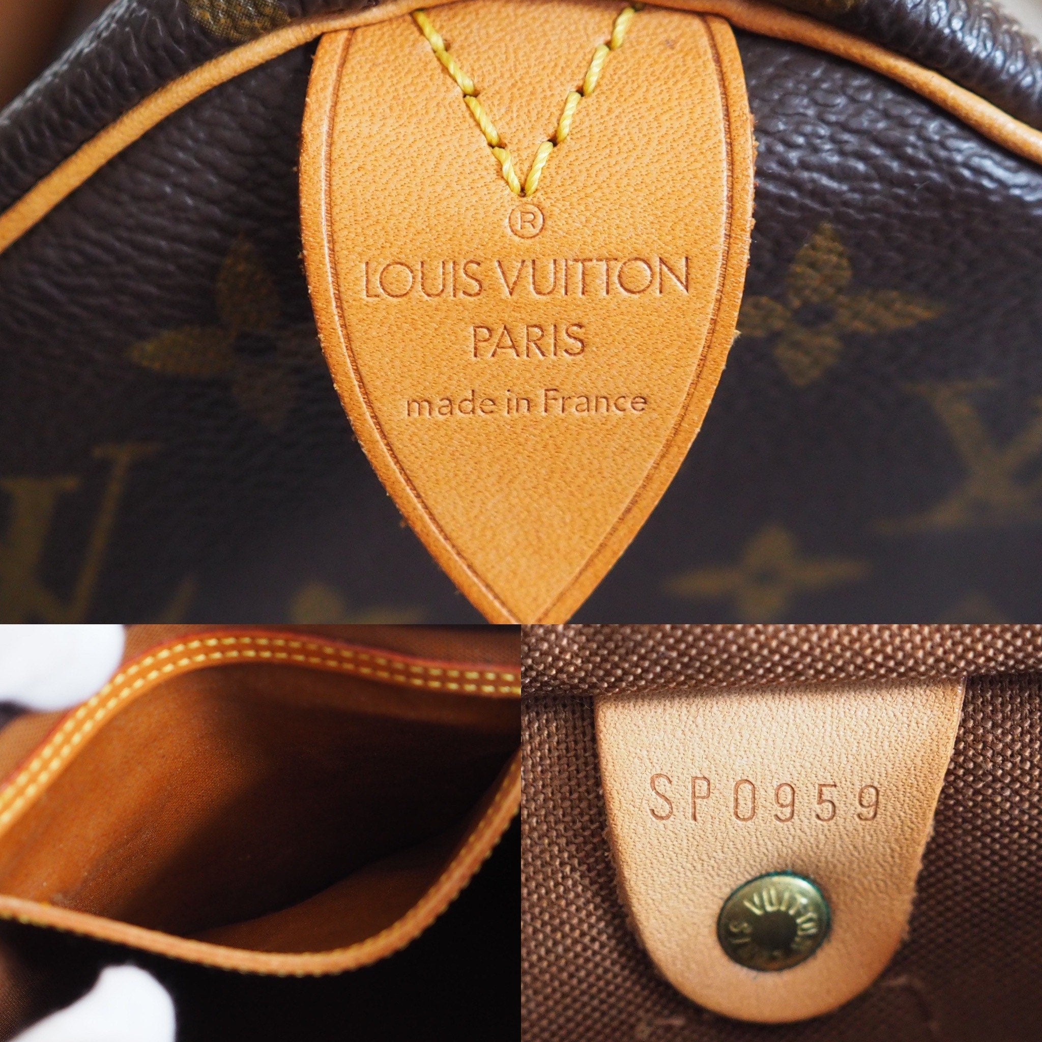 LOUIS VUITTON Speedy 25 Monogram Boston Hand Bag M41528 Purse Authentic