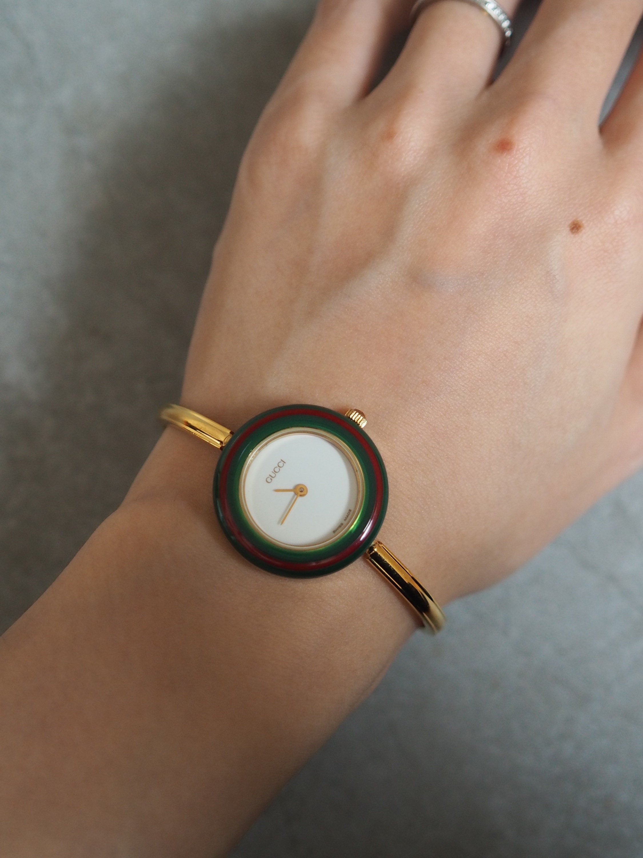 GUCCI Accessories Change Bezel 12 colors Bangle watch Wristwatch Gold