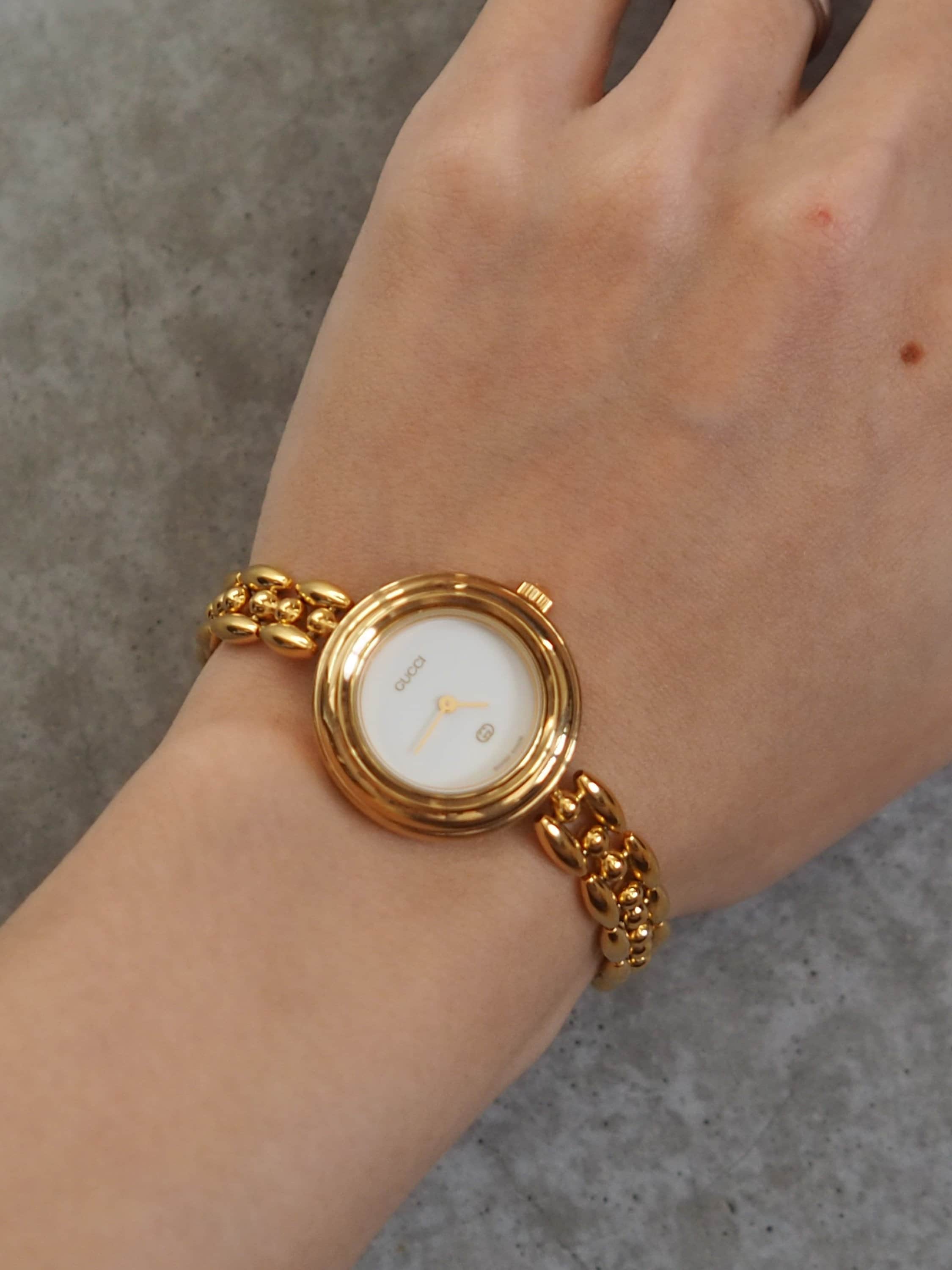 GUCCI Accessories Change Bezel 6 colors Bangle watch Wristwatch Gold