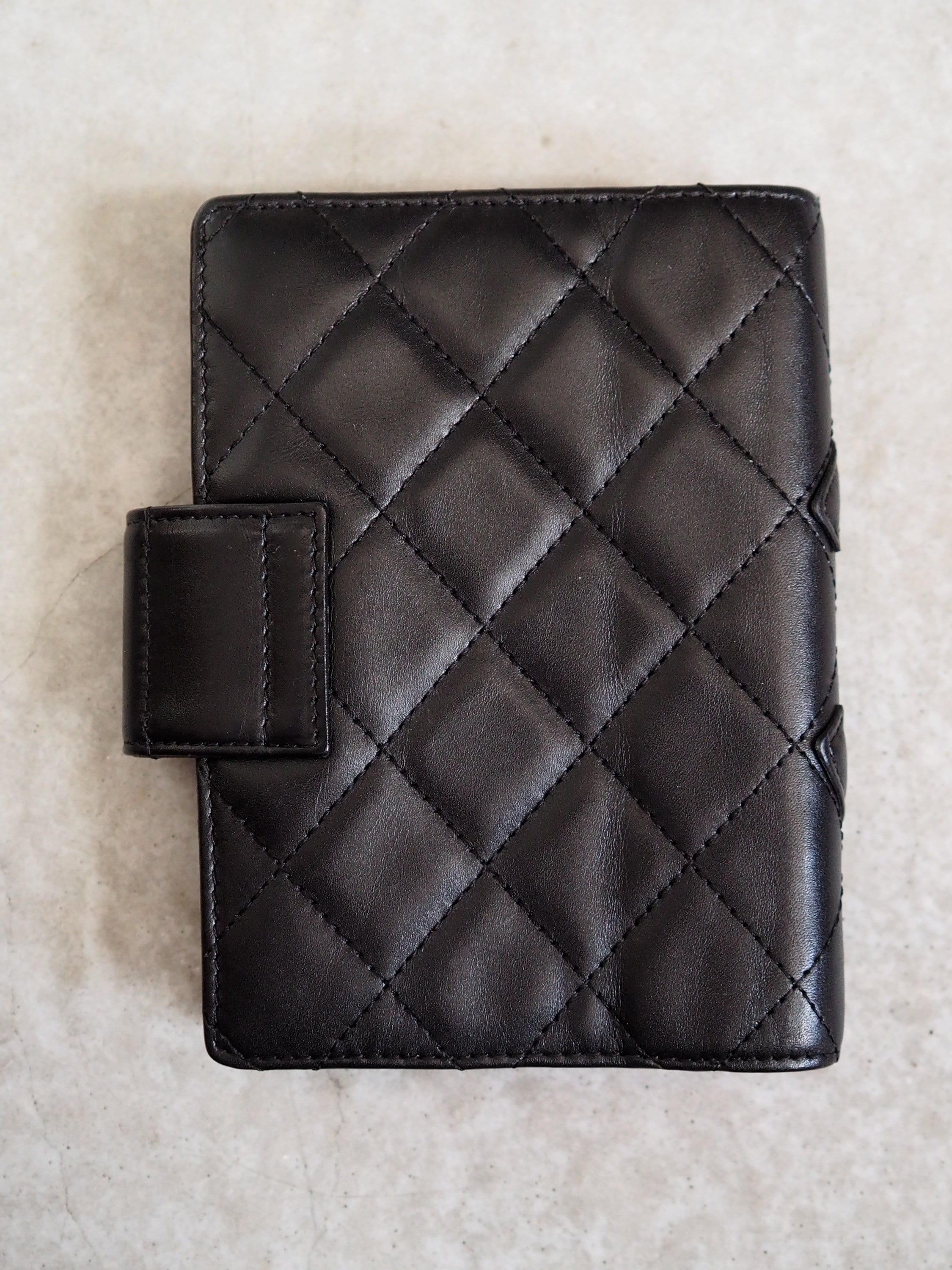 CHANEL COCO Mark Cambon Agenda Leather 6 Ring Diary Black Vintage