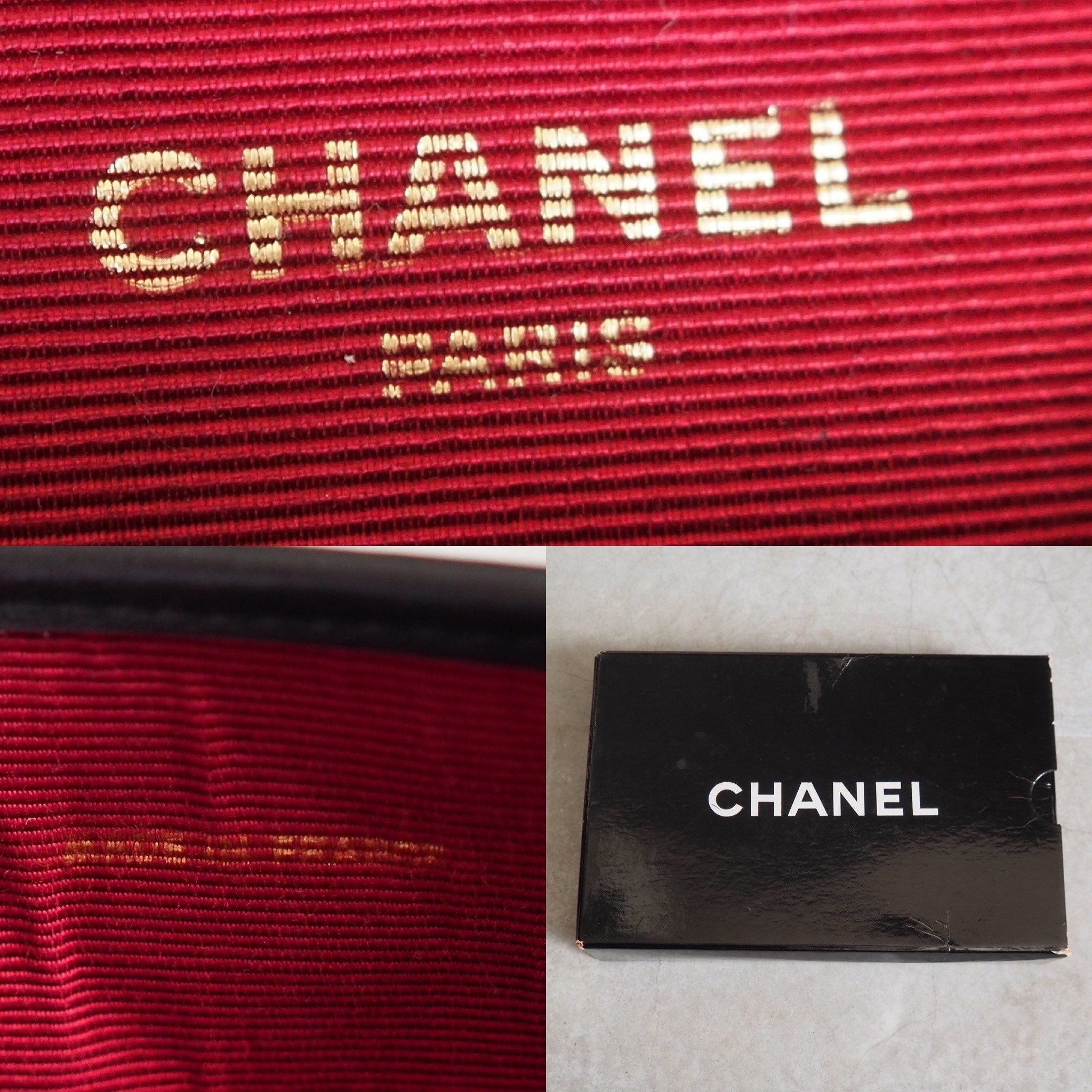 CHANEL Mini Matelasse Quilted CC Chain Shoulder Bag Black Authentic