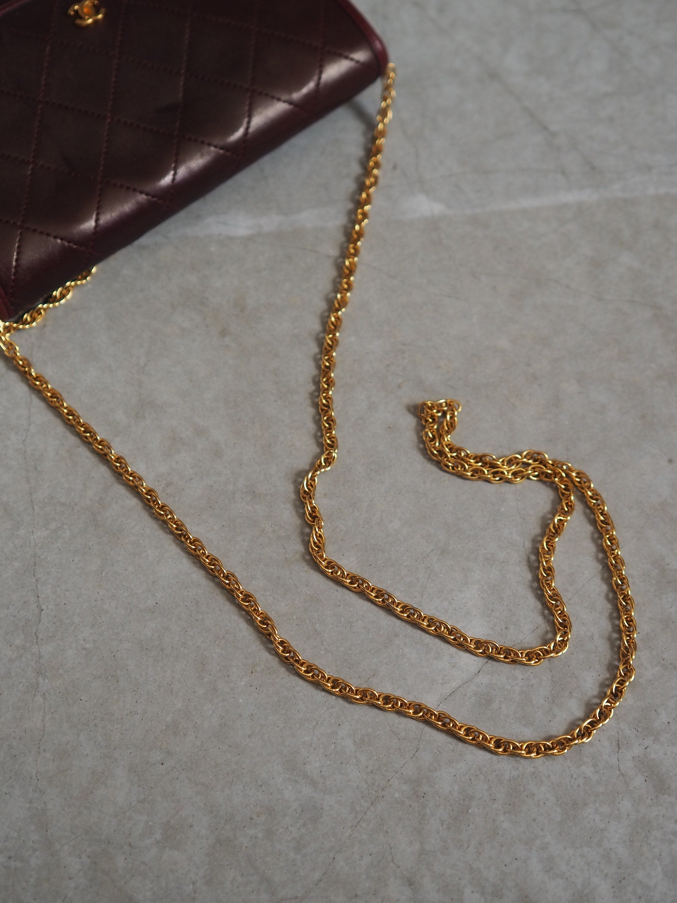 CHANEL Mini Matelasse Quilted CC Chain Shoulder Bag Bordeaux Authentic