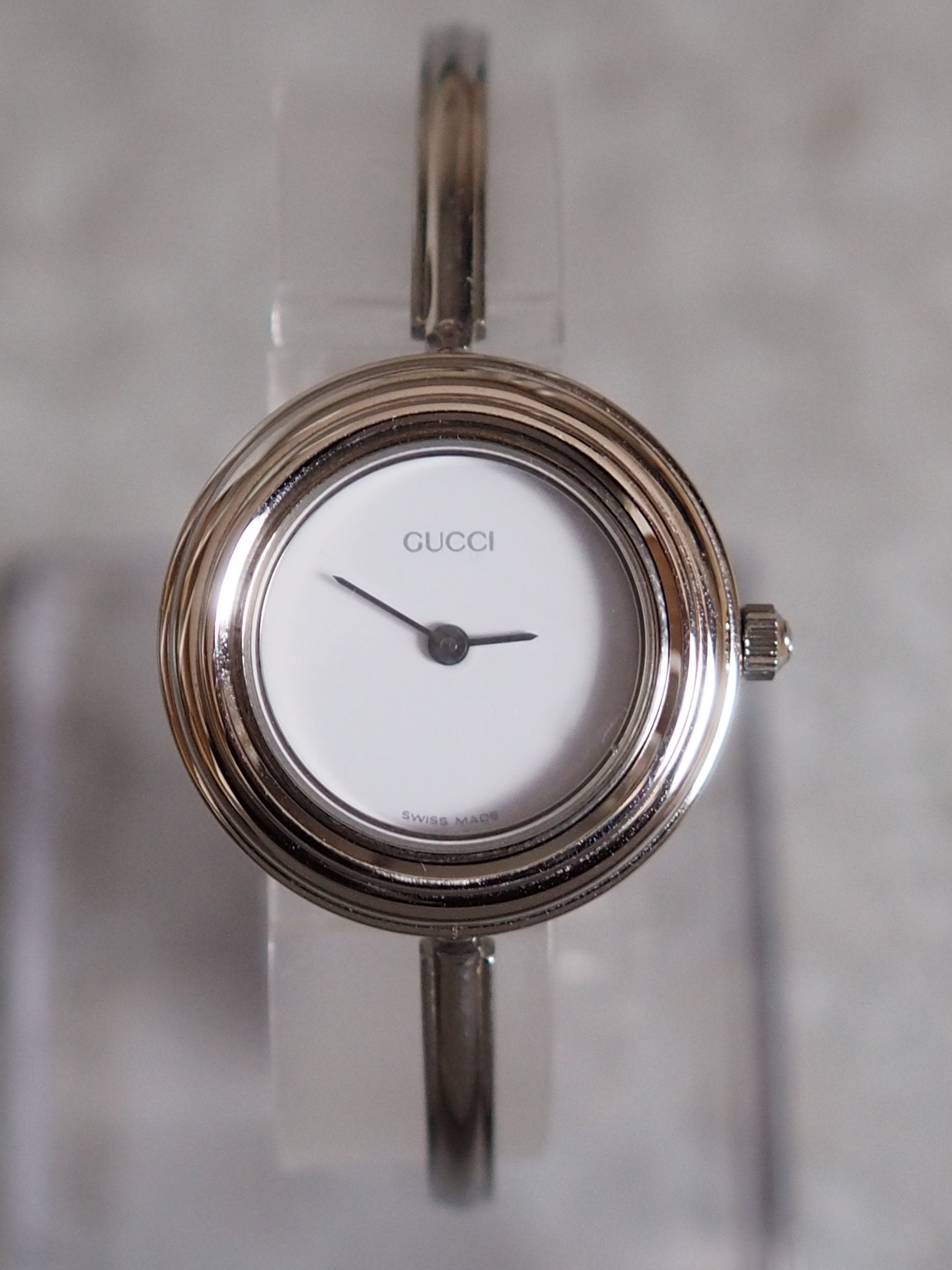 GUCCI Accessories Change Bezel 12 colors Bangle watch Wristwatch Silver