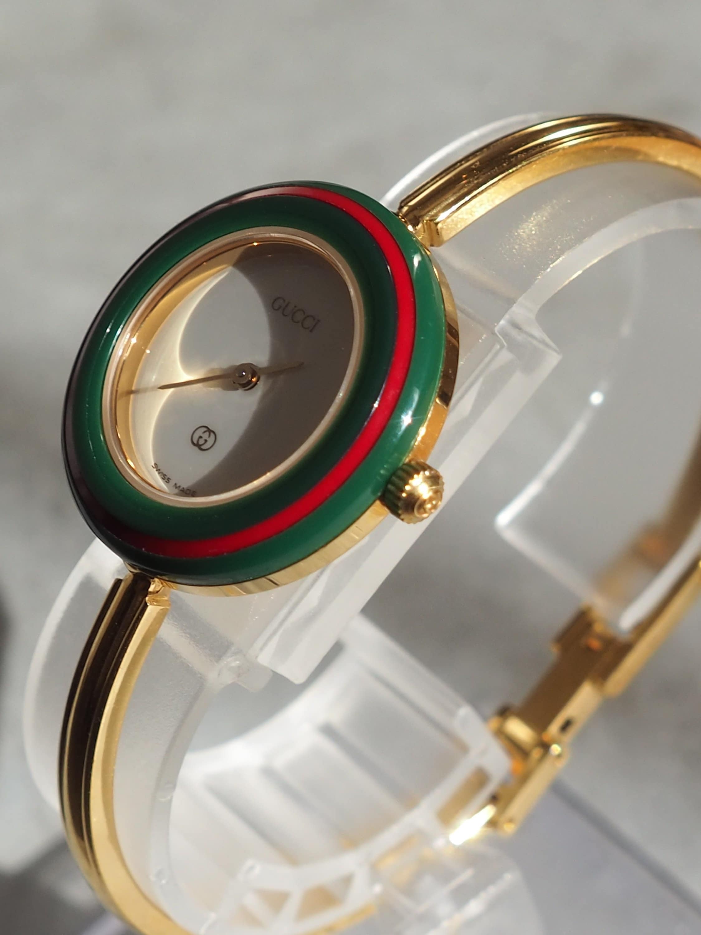 GUCCI Accessories Change Bezel 12 colors Bangle watch Wristwatch Gold