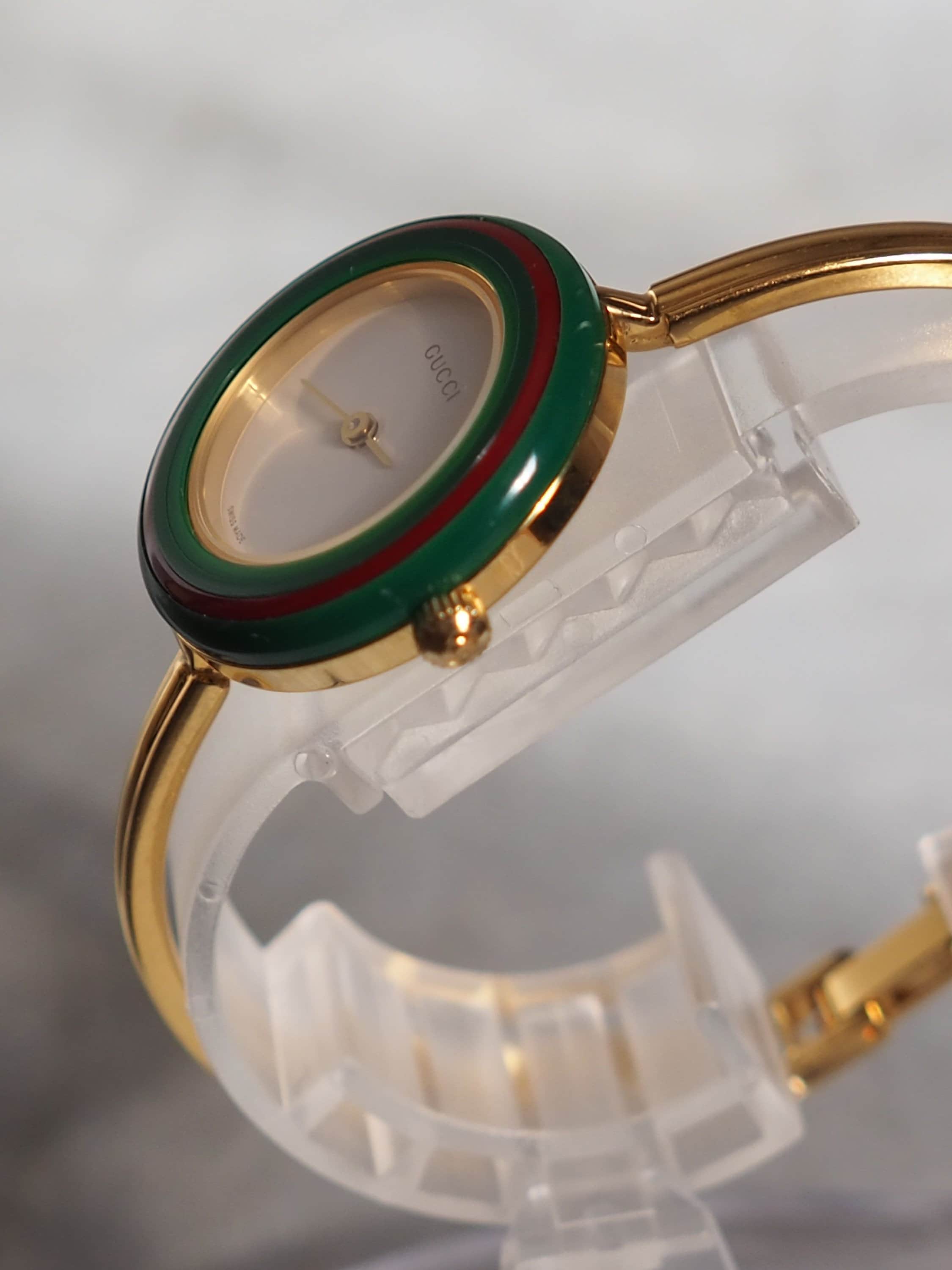 GUCCI Accessories Change Bezel 12 colors Bangle watch Wristwatch Gold