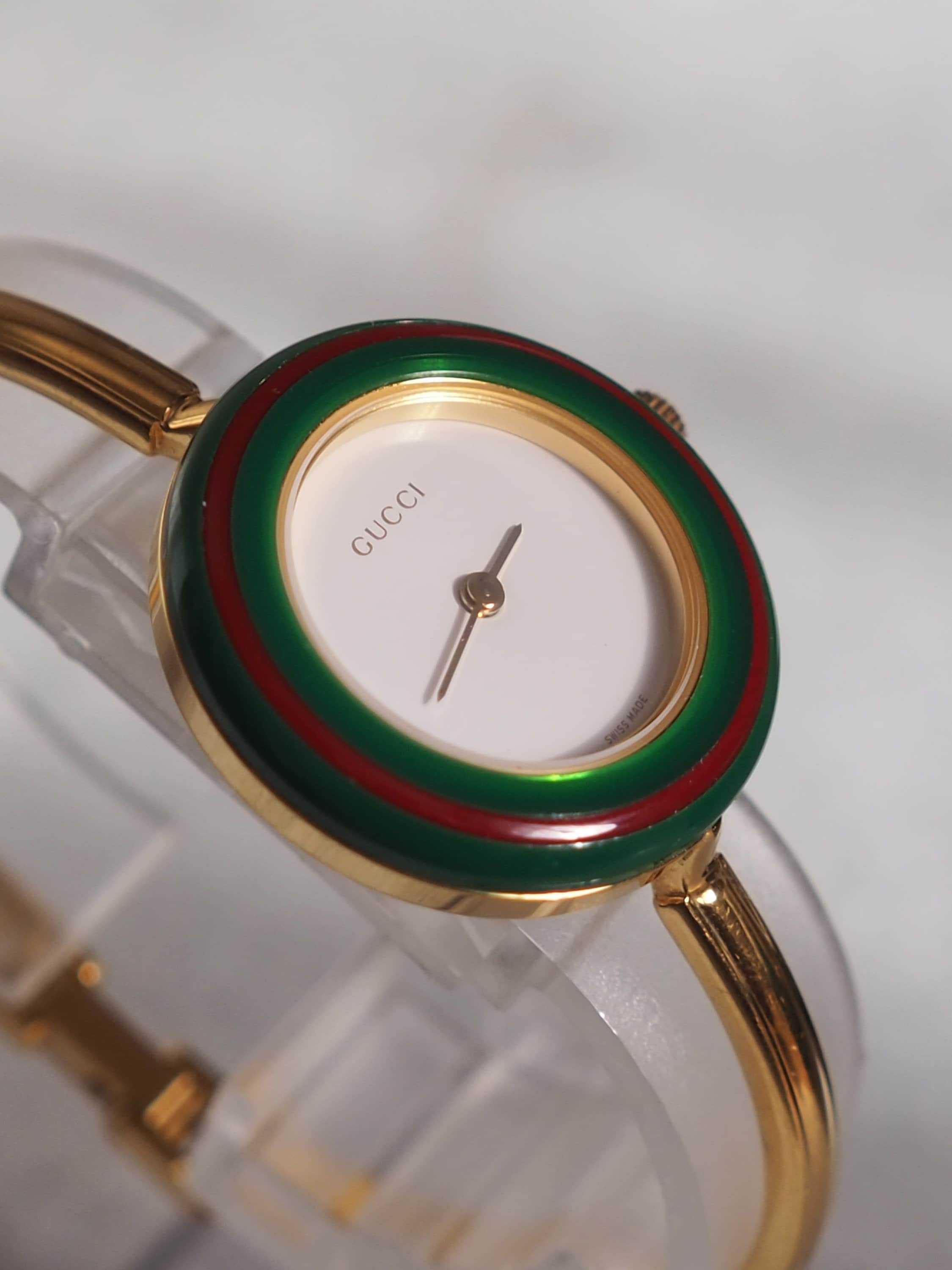 GUCCI Accessories Change Bezel 12 colors Bangle watch Wristwatch Gold