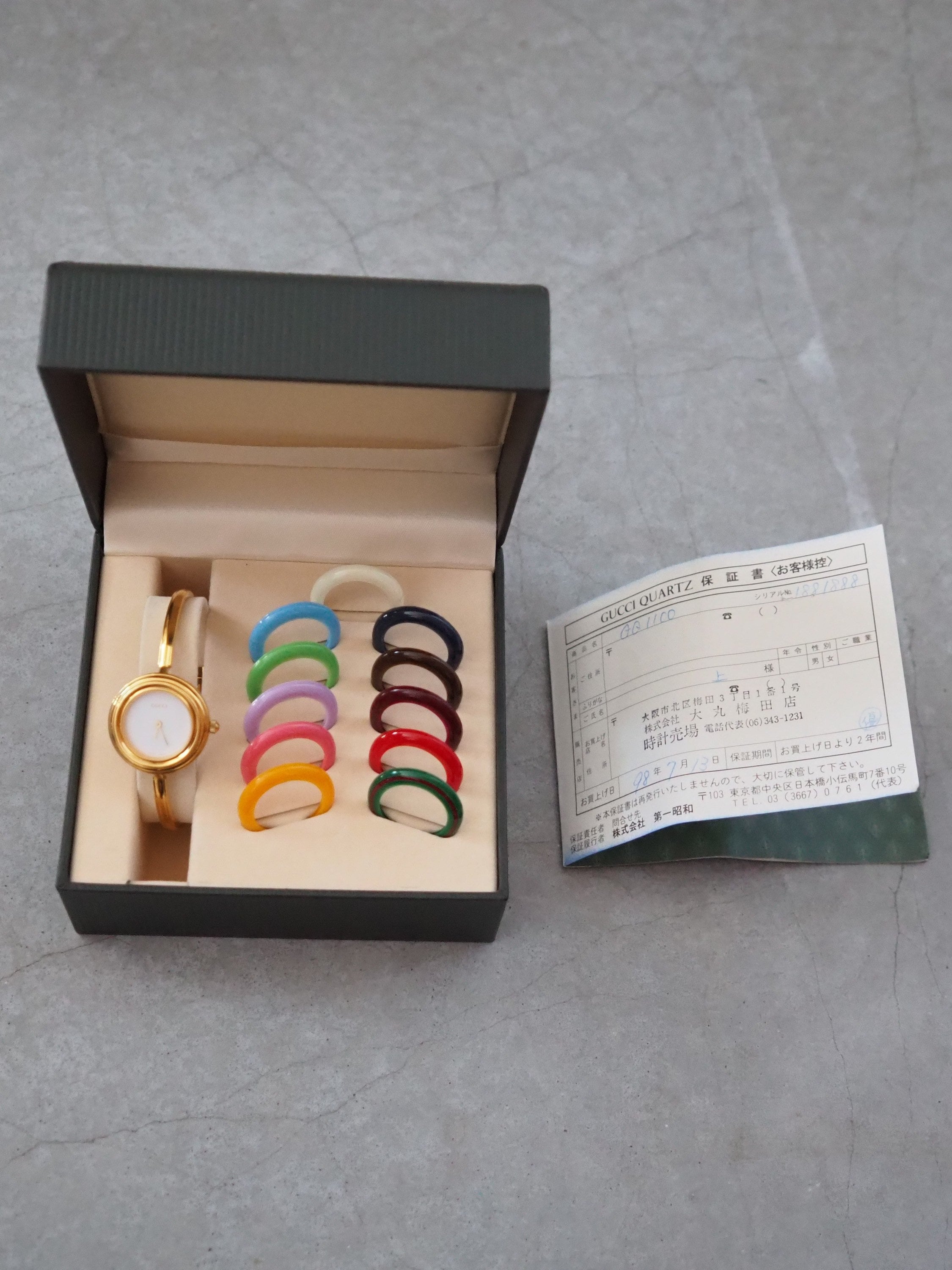 GUCCI Accessories Change Bezel 12 colors Bangle watch Wristwatch Gold