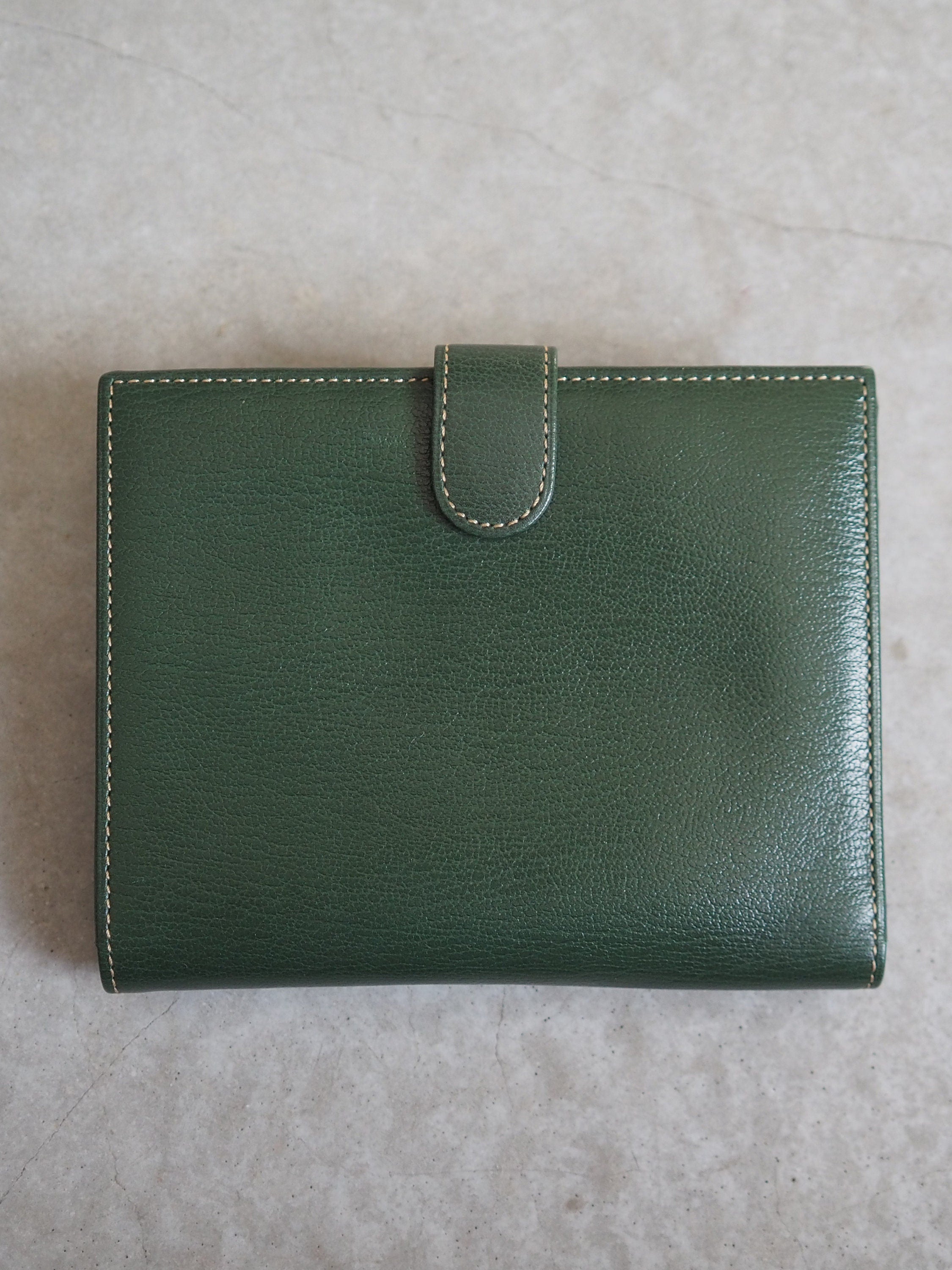 LOEWE VELAZQUEZ Twist Compact Wallet Green Blue Vintage Authentic
