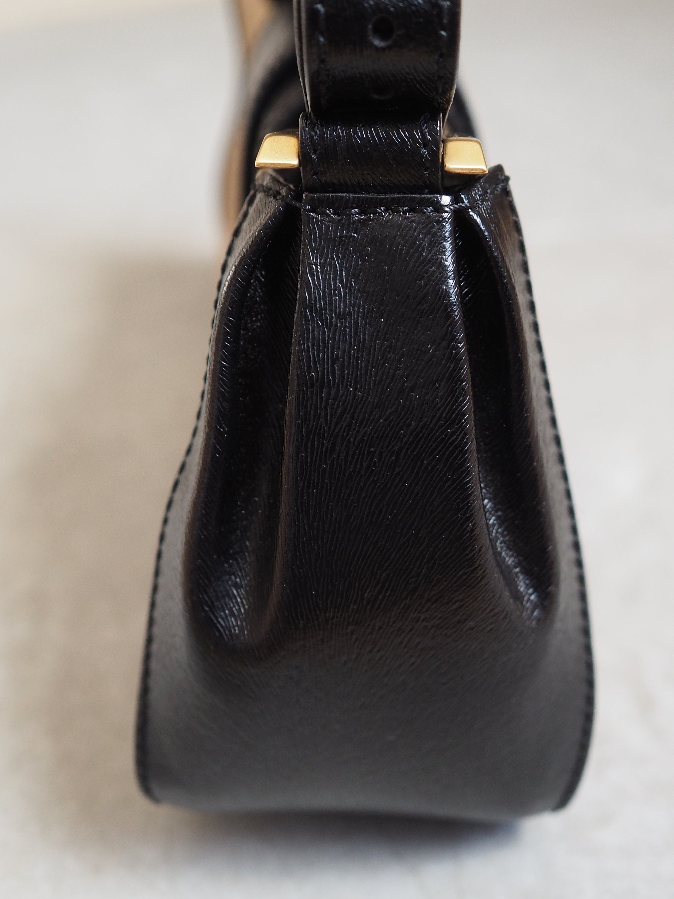 FENDI Zucca Logo Hand Shoulder Bag Canvas Leather Vintage Authentic