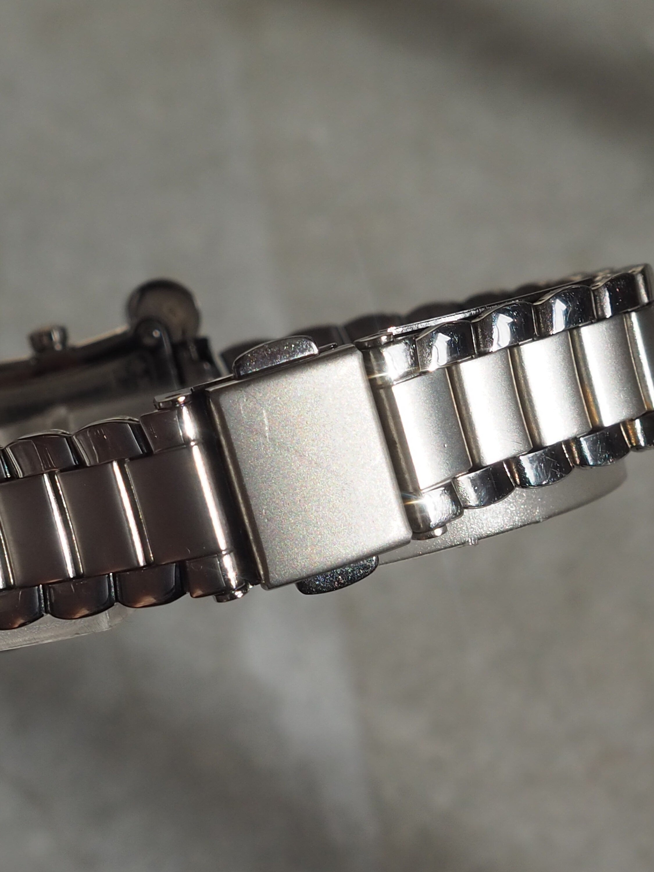 CELINE Watch Wristwatch Macadam Face Silver Color Stainless Steel Quartz Vintage Authentic