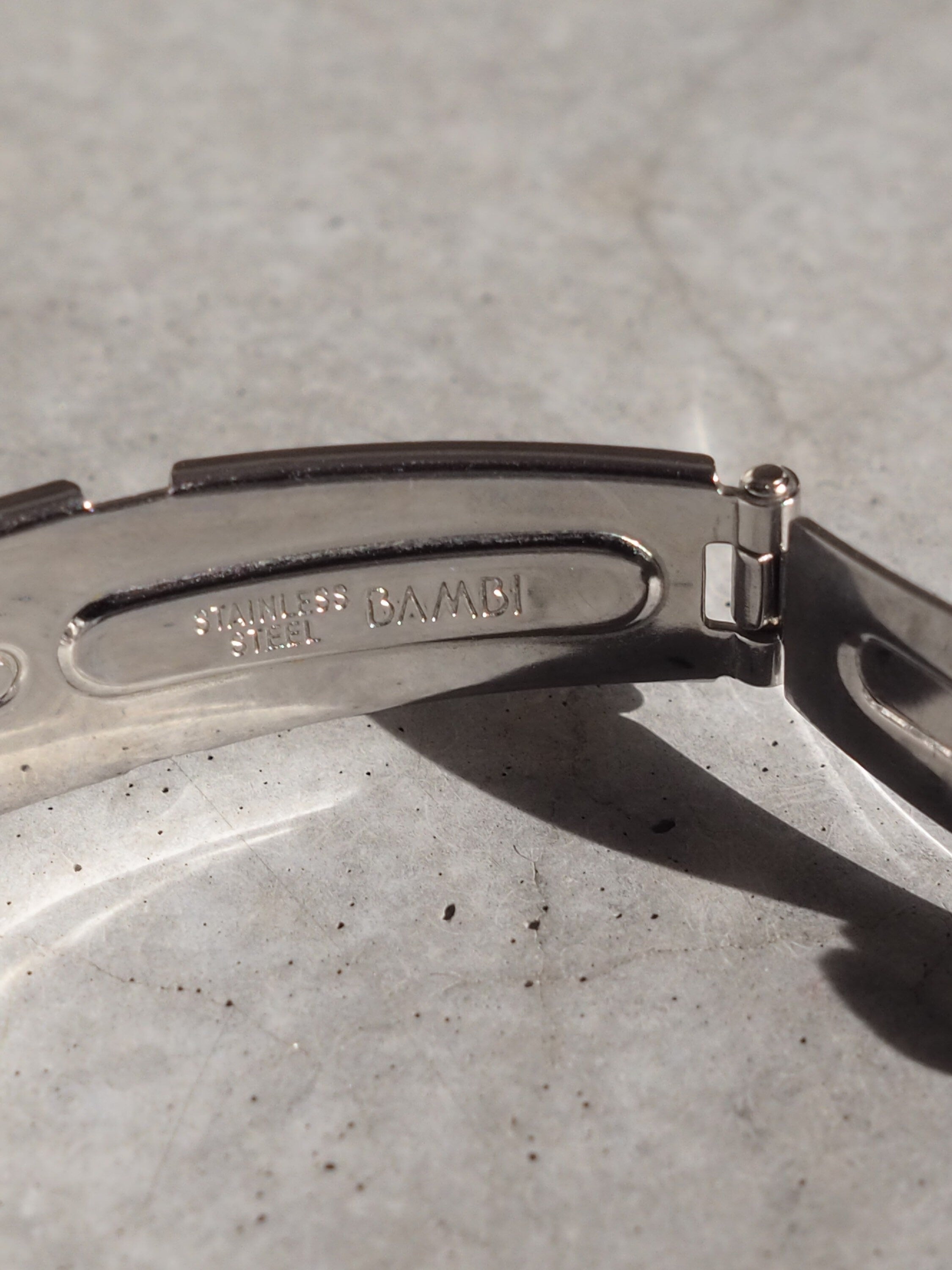 CELINE Watch Wristwatch Macadam Face Silver Color Stainless Steel Quartz Vintage Authentic