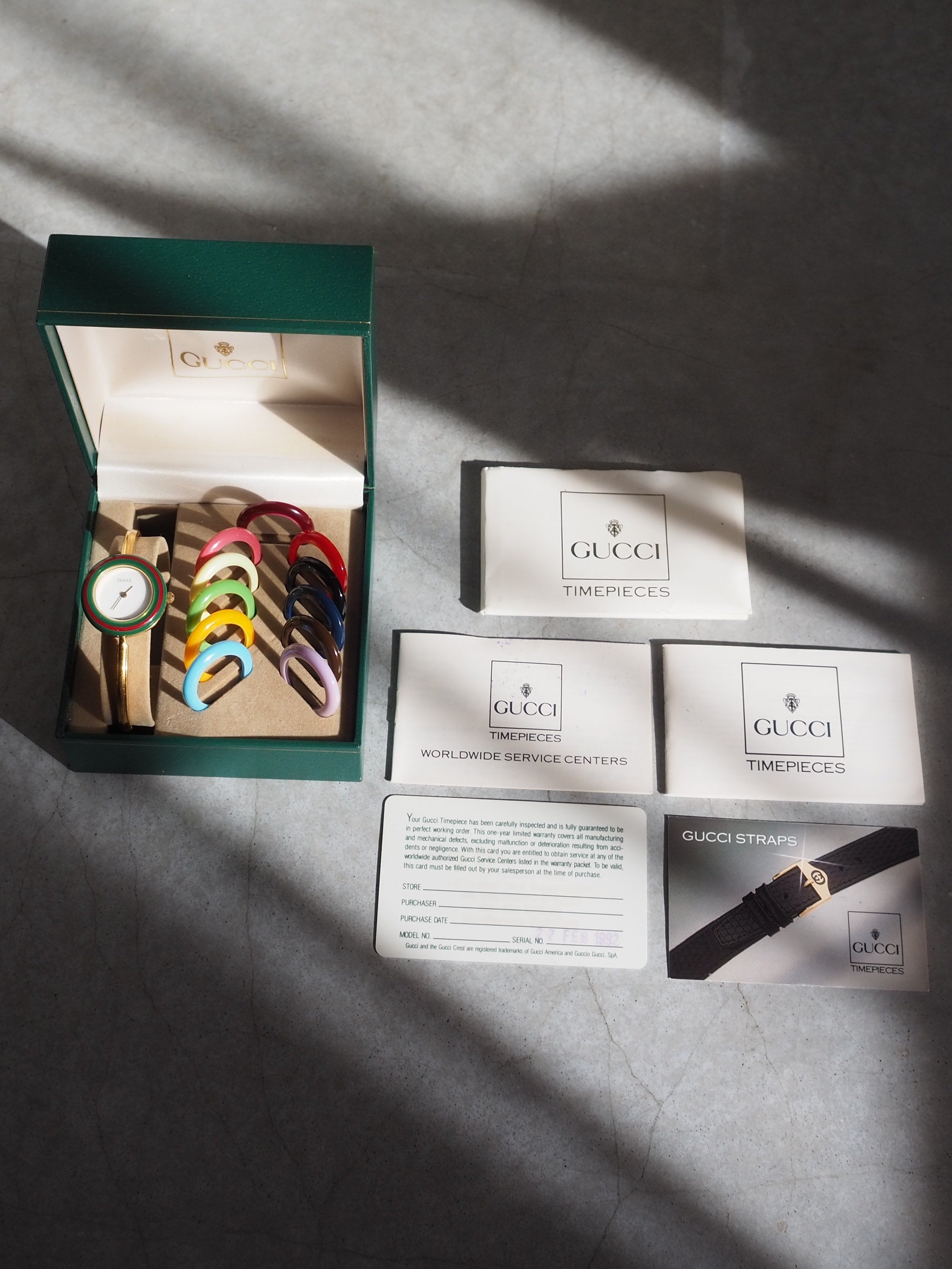 GUCCI Accessories Change Bezel 12 colors Bangle watch Wristwatch Gold