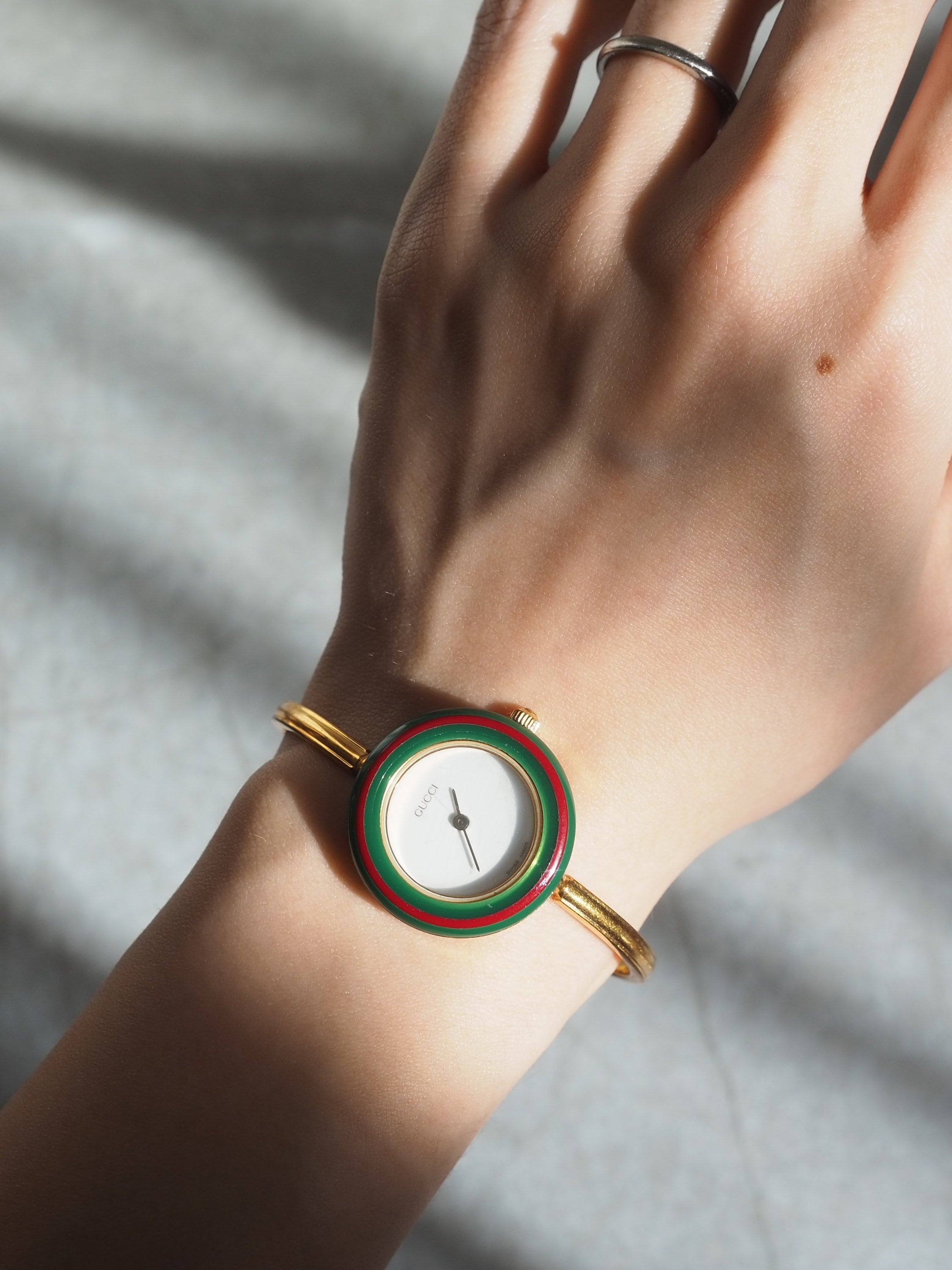 GUCCI Accessories Change Bezel 12 colors Bangle watch Wristwatch Gold