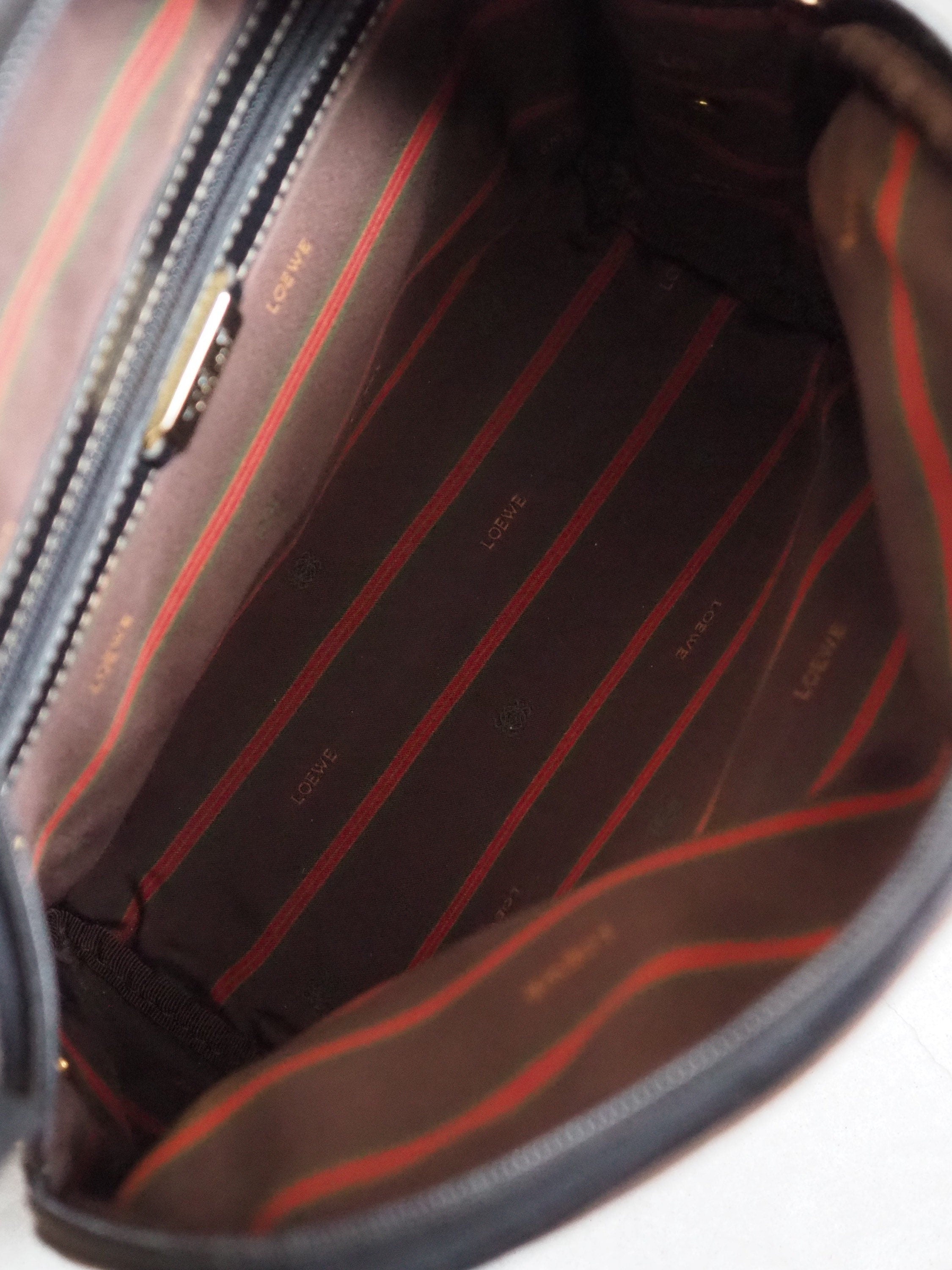 LOEWE VELAZQUEZ Twist Shoulder Hand Bag 2way Brown Vintage Authentic