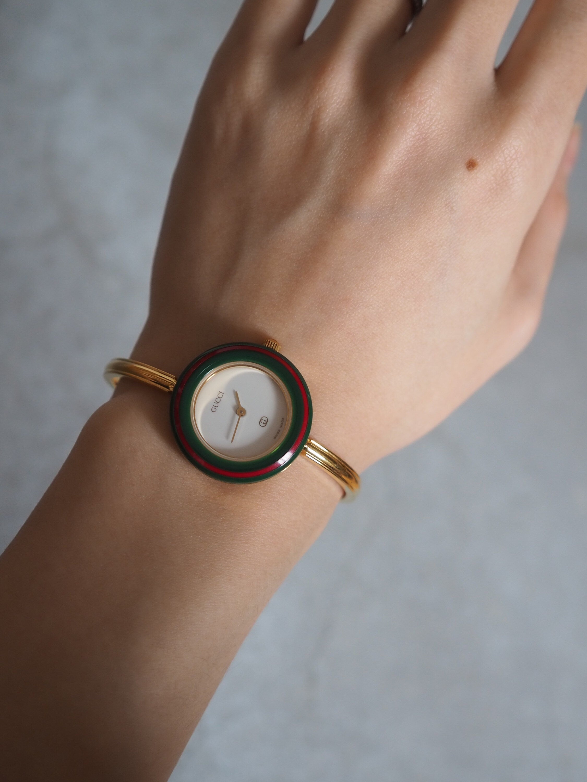 GUCCI Accessories Change Bezel 12 colors Bangle watch Wristwatch Gold