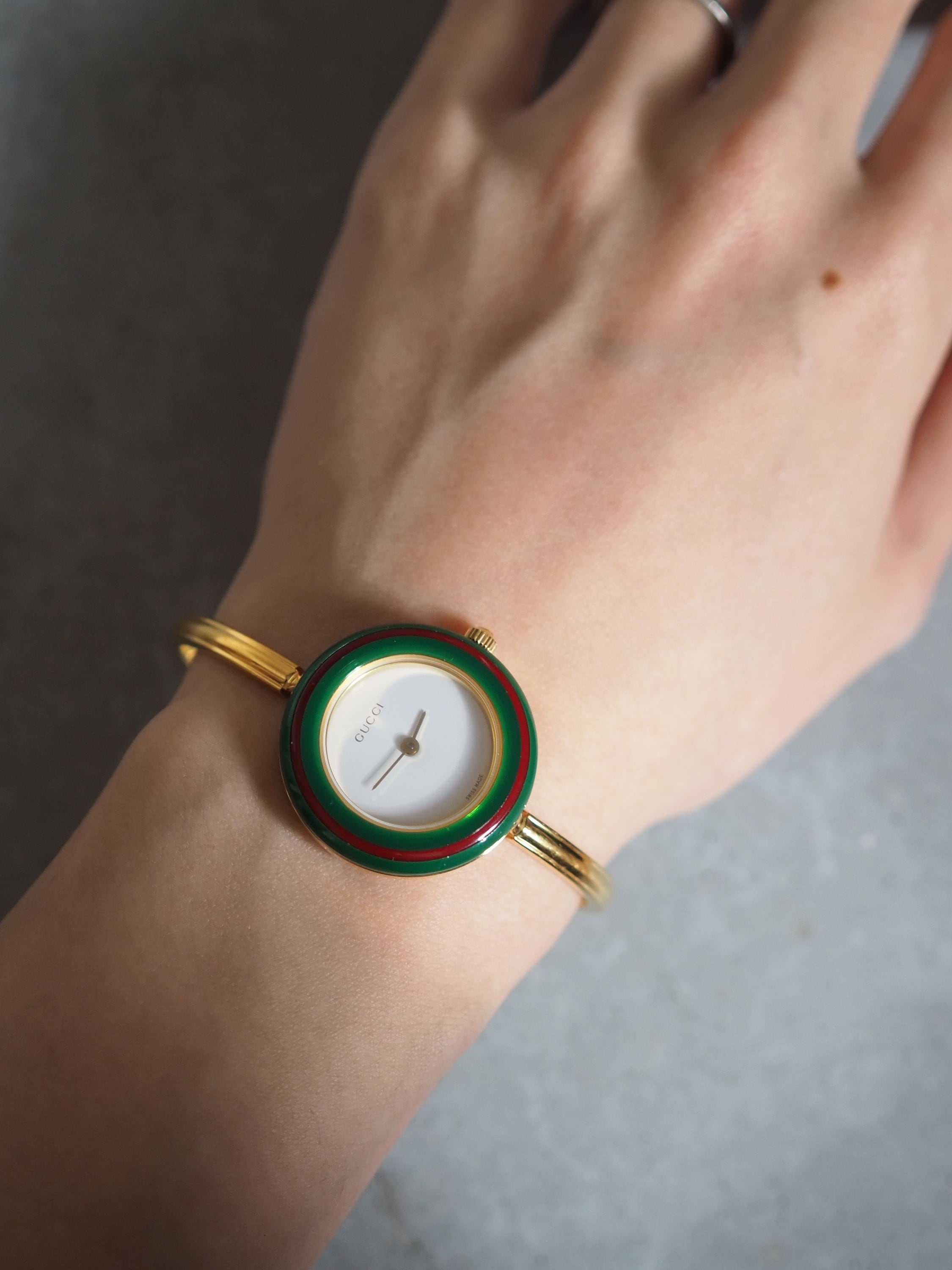 GUCCI Accessories Change Bezel 12 colors Bangle watch Wristwatch Gold