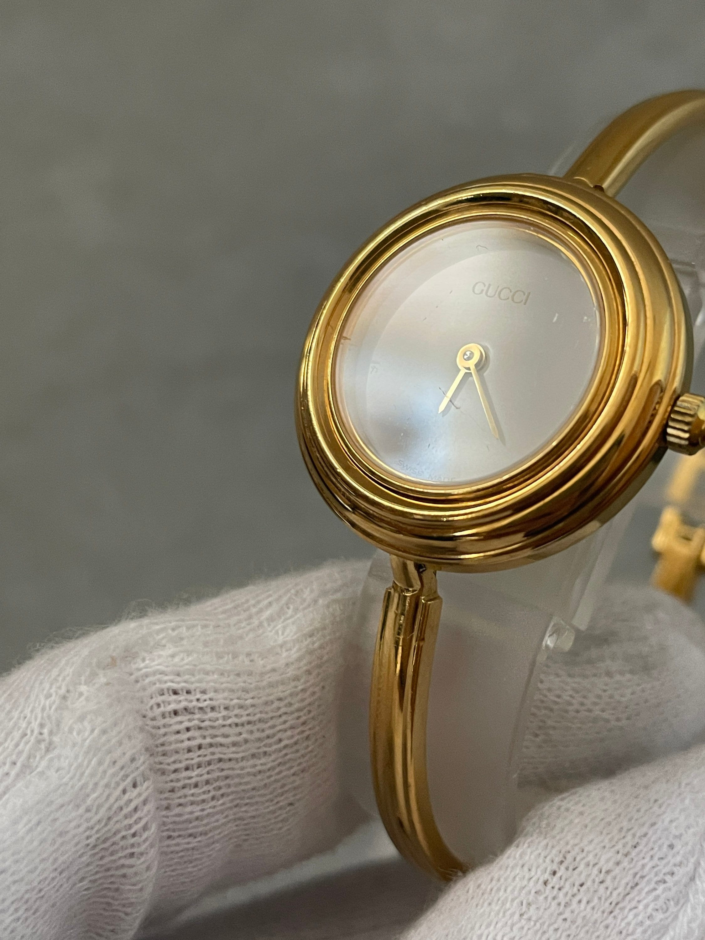 GUCCI Accessories Change Bezel 12 colors Bangle watch Wristwatch Gold