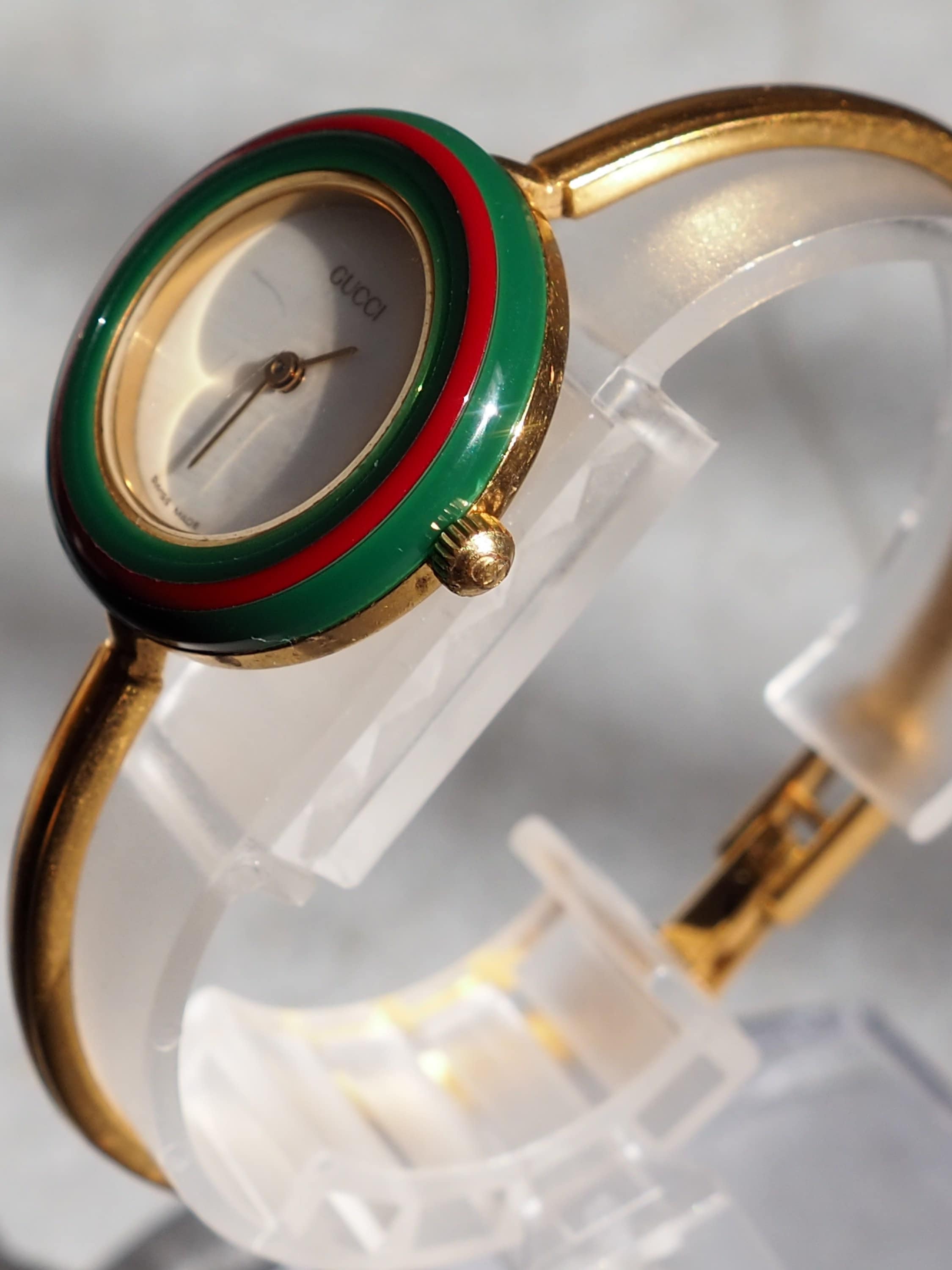 GUCCI Accessories Change Bezel 12 colors Bangle watch Wristwatch Gold
