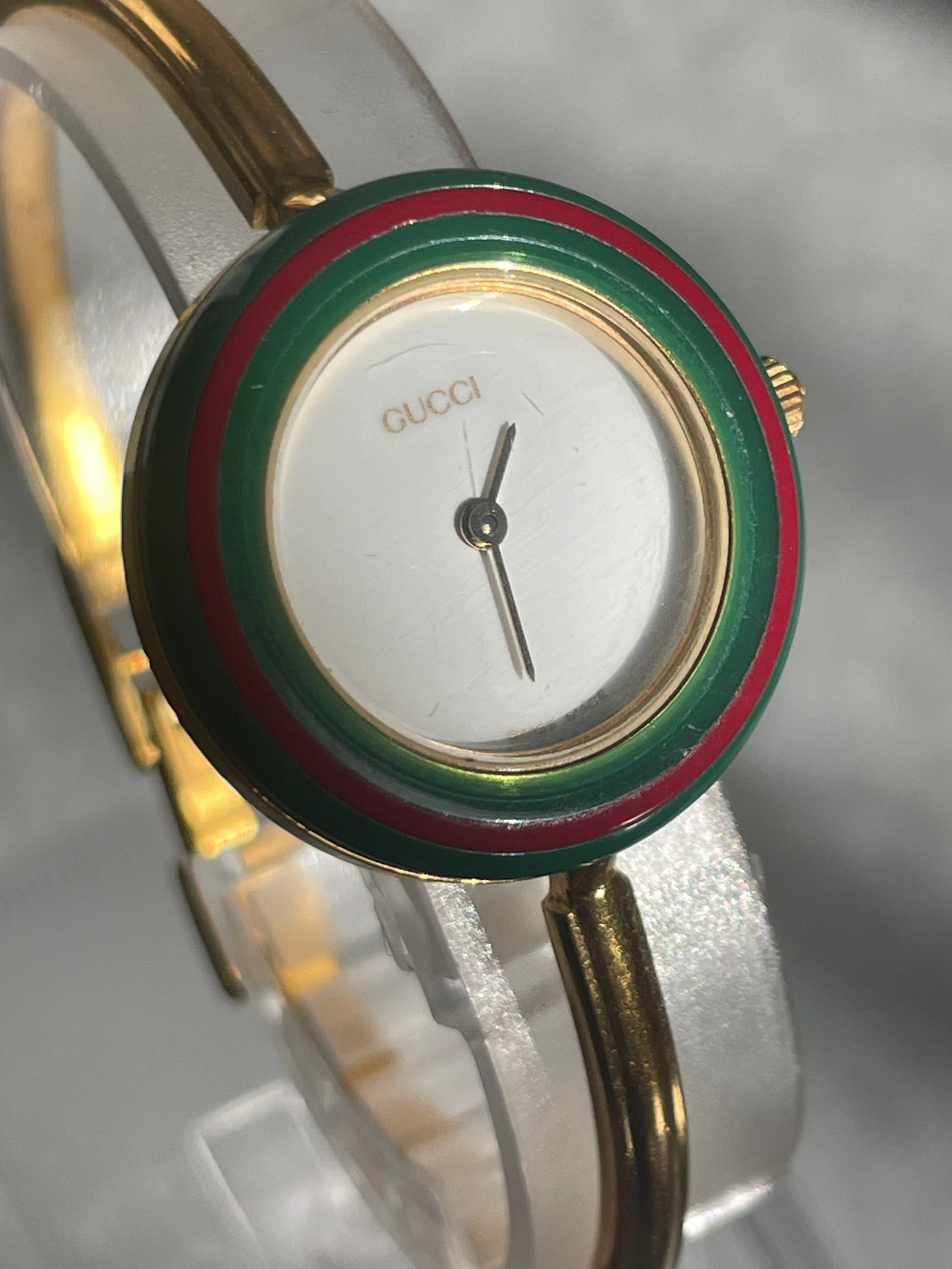 GUCCI Accessories Change Bezel 12 colors Bangle watch Wristwatch Gold