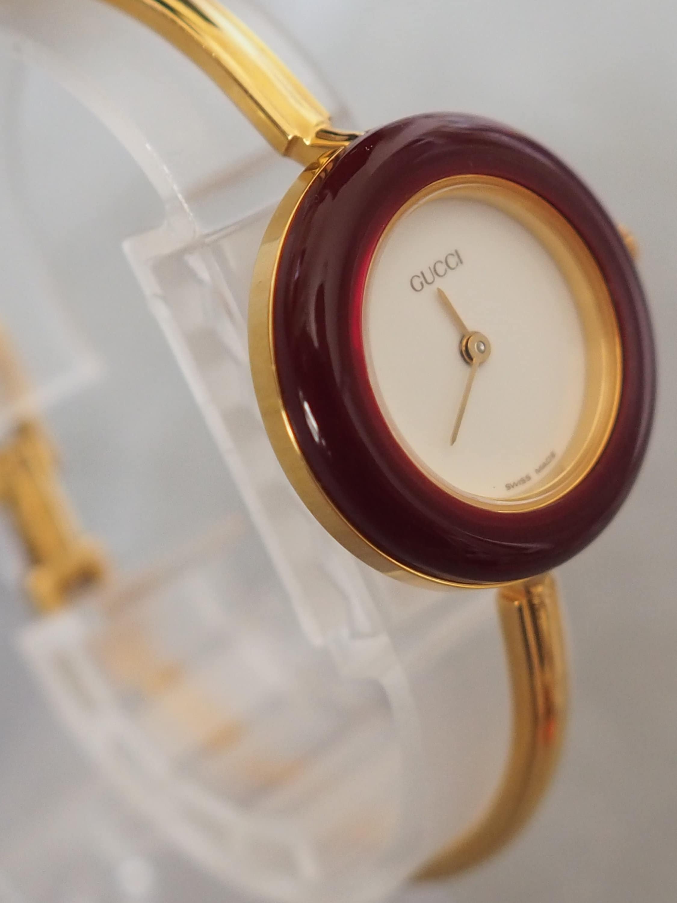 GUCCI Accessories Change Bezel 12 colors Bangle watch Wristwatch Gold