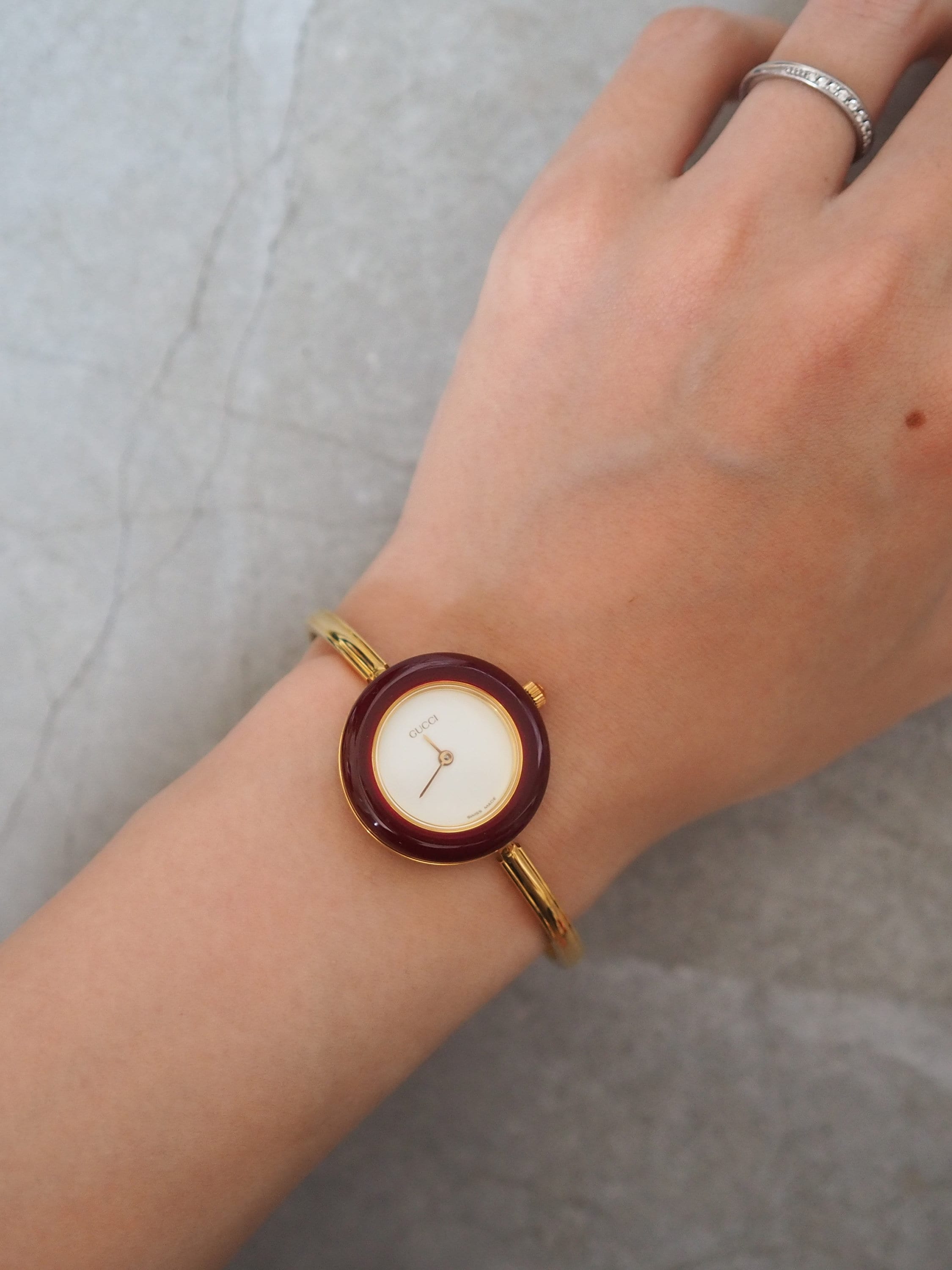 GUCCI Accessories Change Bezel 12 colors Bangle watch Wristwatch Gold