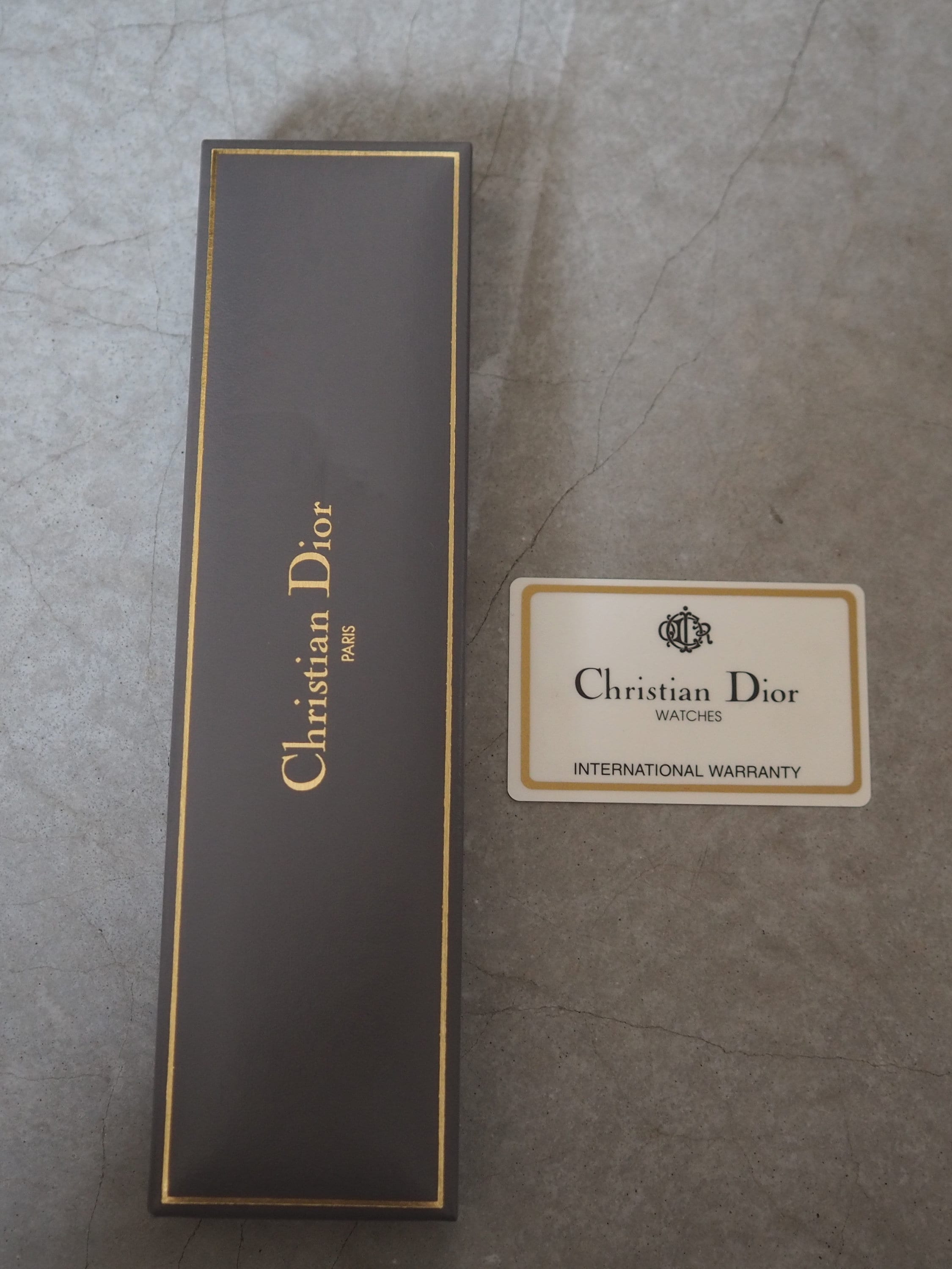 Christian Dior Round Roma Watch Gold Metal Quartz Wristwatch Unisex Men's