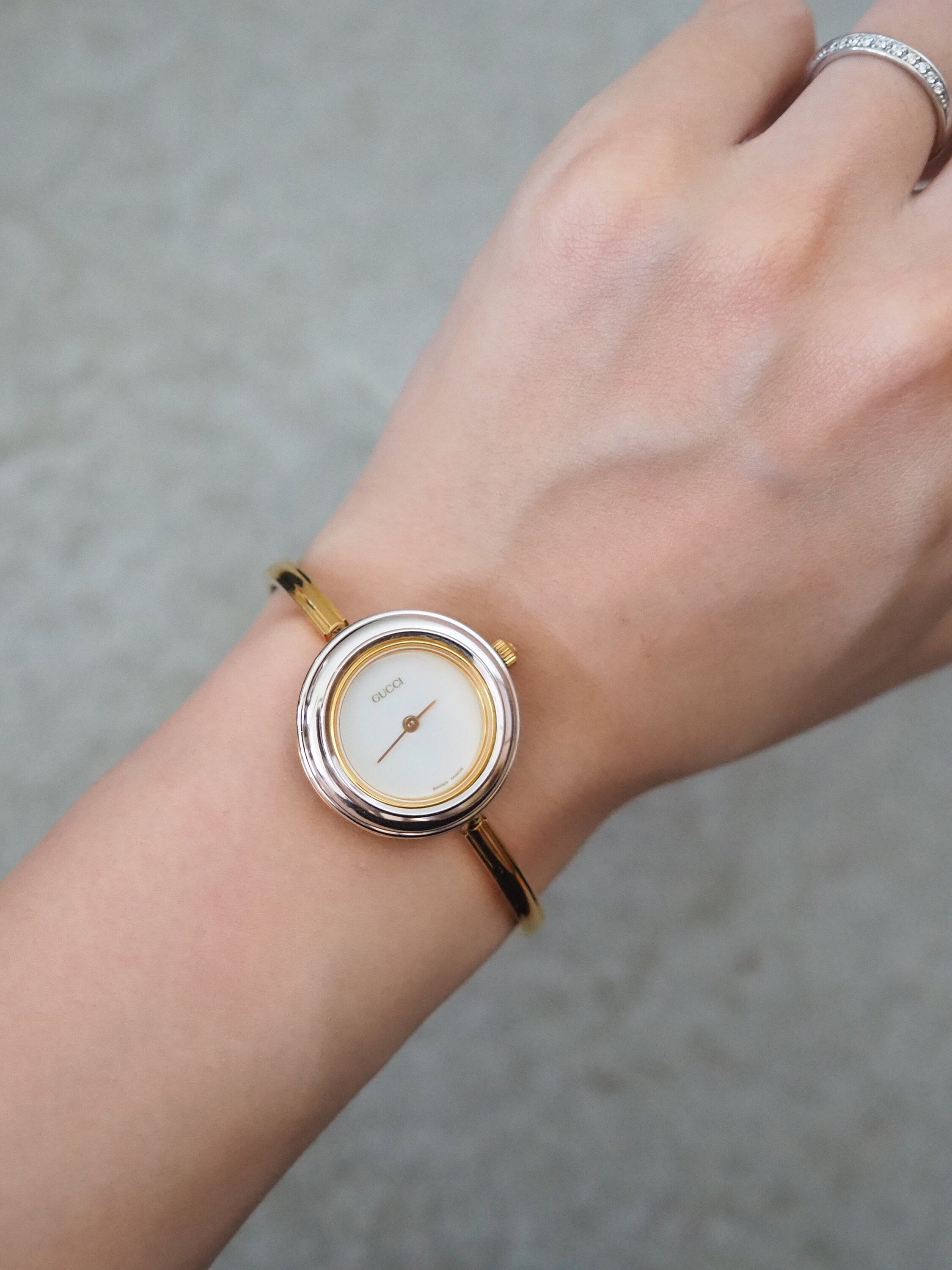 GUCCI Accessories Change Bezel 11 colors Bangle watch Wristwatch Gold