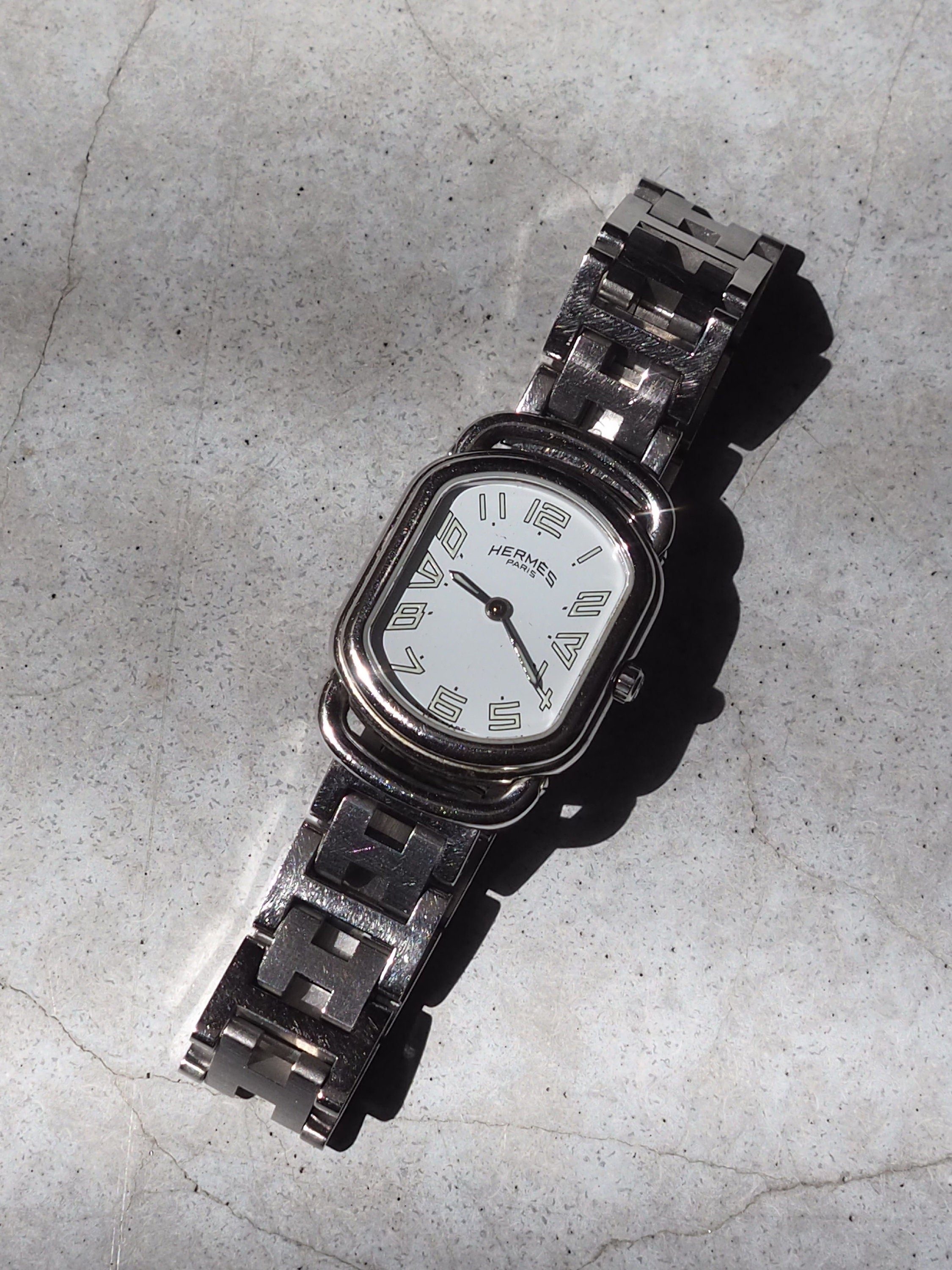 HERMES Rally Watch Pm Size Ra1.210 Watches Stainless Steel Ladies Watch Wristwatch Quartz Ladies Vintage