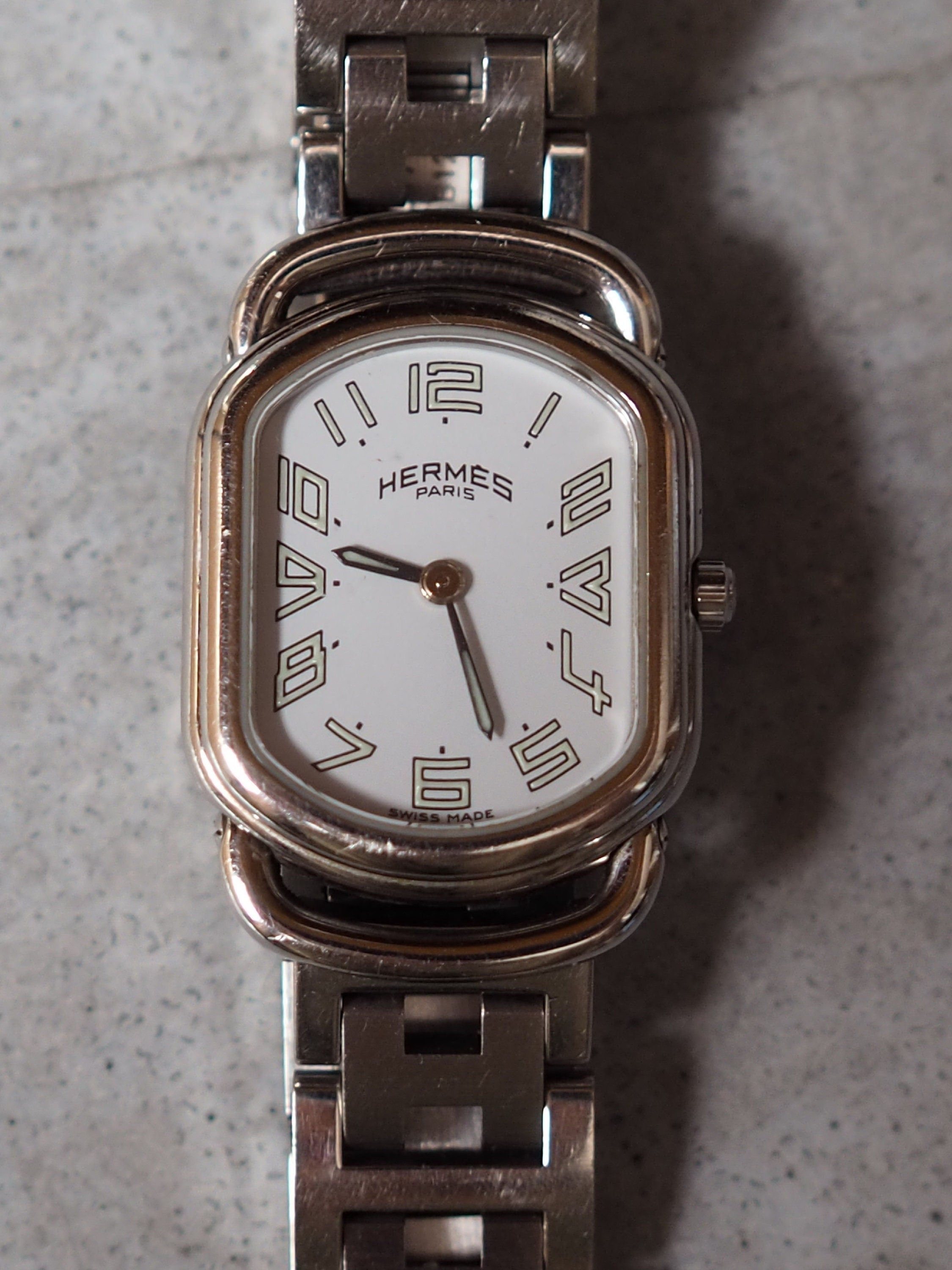 HERMES Rally Watch Pm Size Ra1.210 Watches Stainless Steel Ladies Watch Wristwatch Quartz Ladies Vintage
