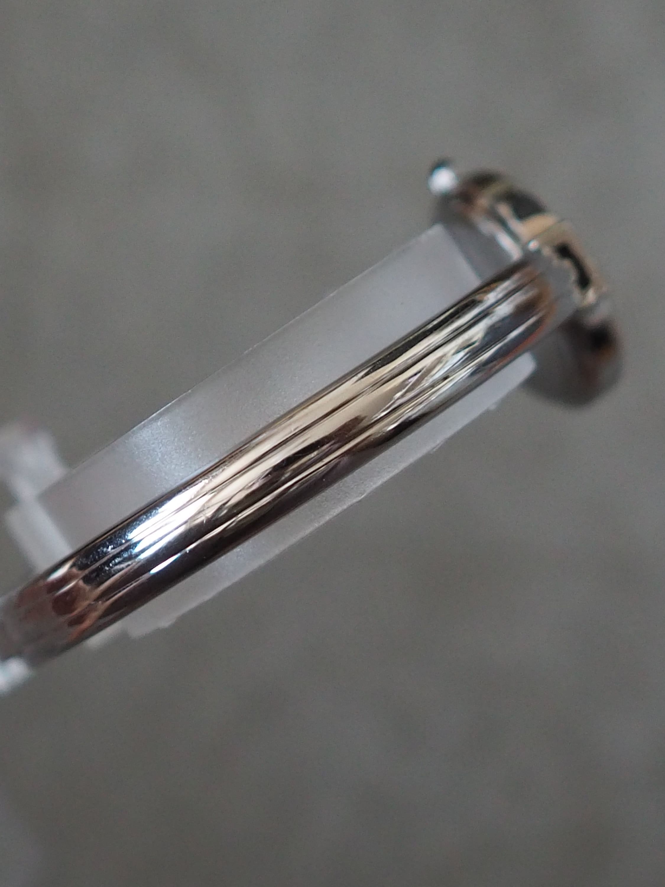 Yves Saint Laurent YSL Watch Bangle Wristwatch Logo Silver color Stainless steel