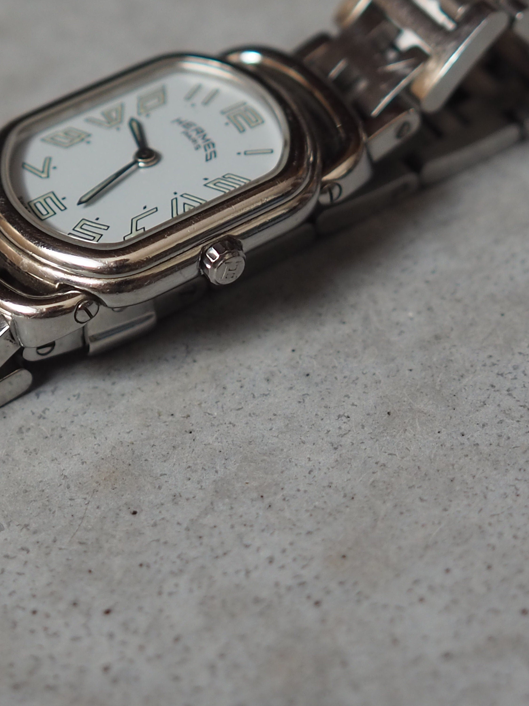 HERMES Rally Watch Pm Size Ra1.210 Watches Stainless Steel Ladies Watch Wristwatch Quartz Ladies Vintage