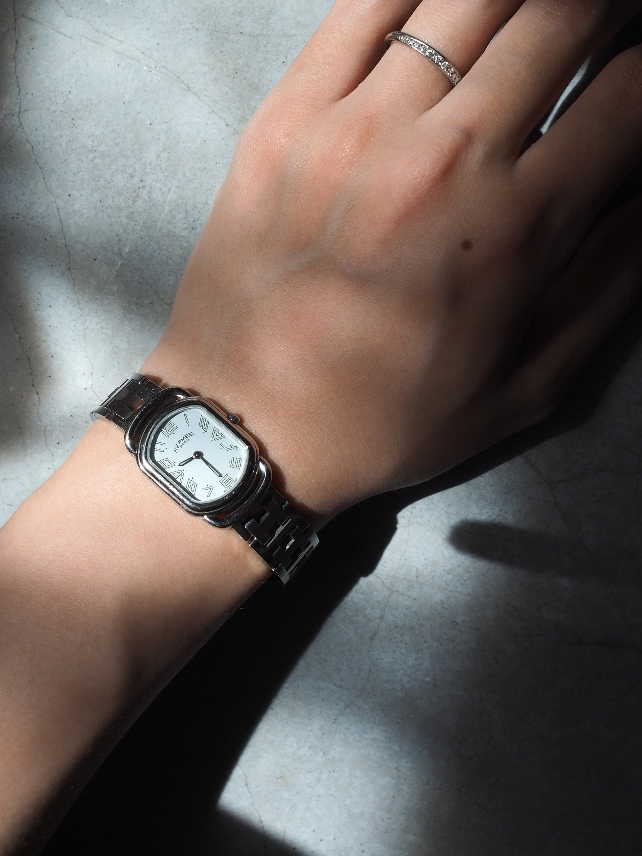 HERMES Rally Watch Pm Size Ra1.210 Watches Stainless Steel Ladies Watch Wristwatch Quartz Ladies Vintage