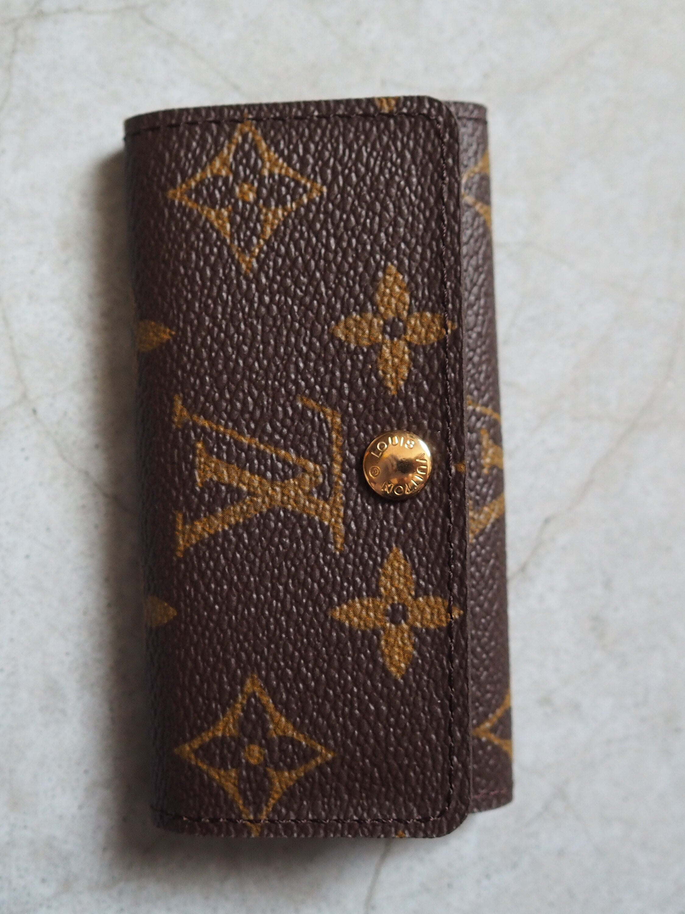 LOUIS VUITTON Monogram Multicles 4 Ring Key Case Vintage Authentic