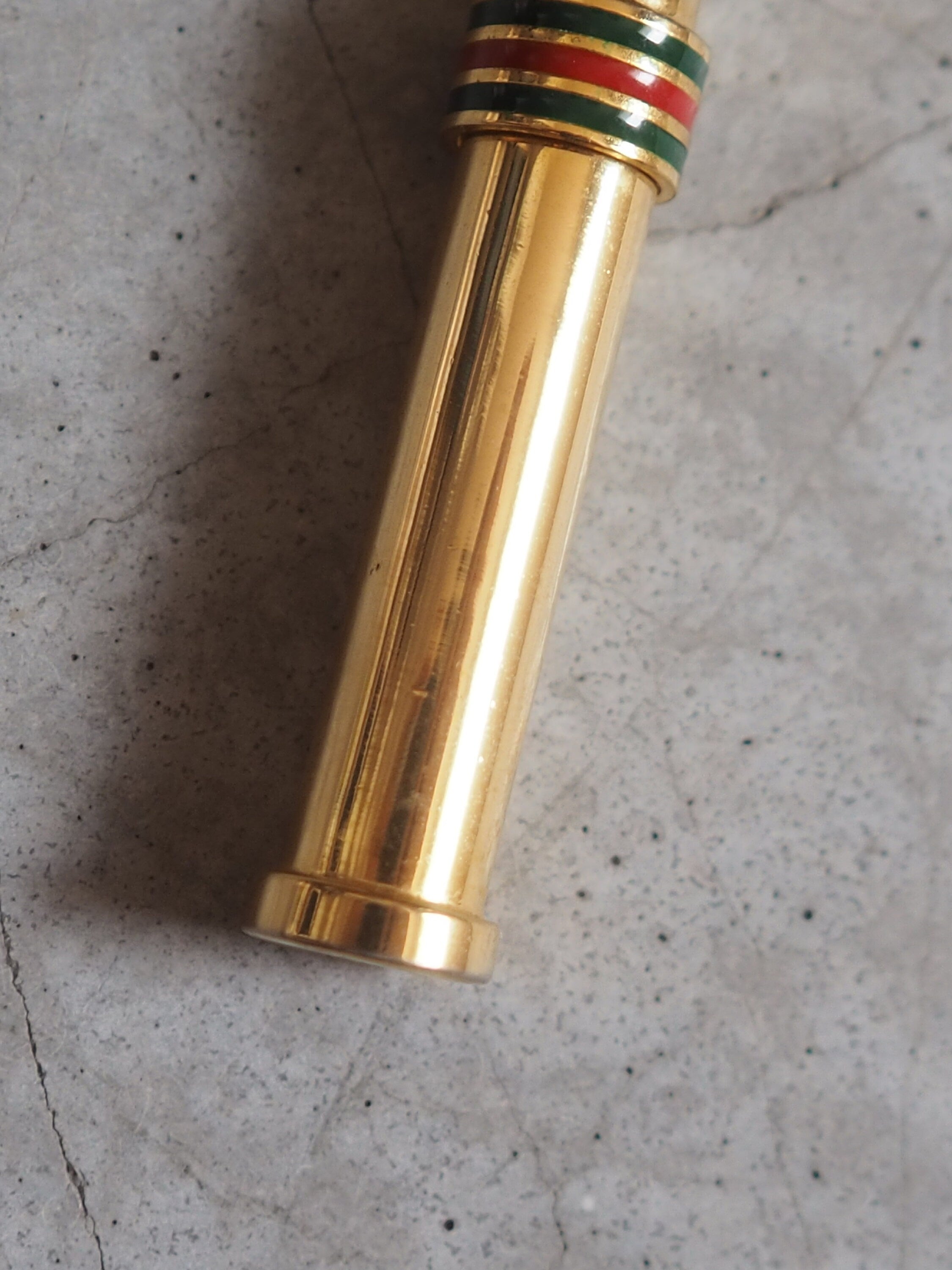 GUCCI Perfume Bottle Pendant Italy Goldtone Chain Necklace Old Vintage Authentic