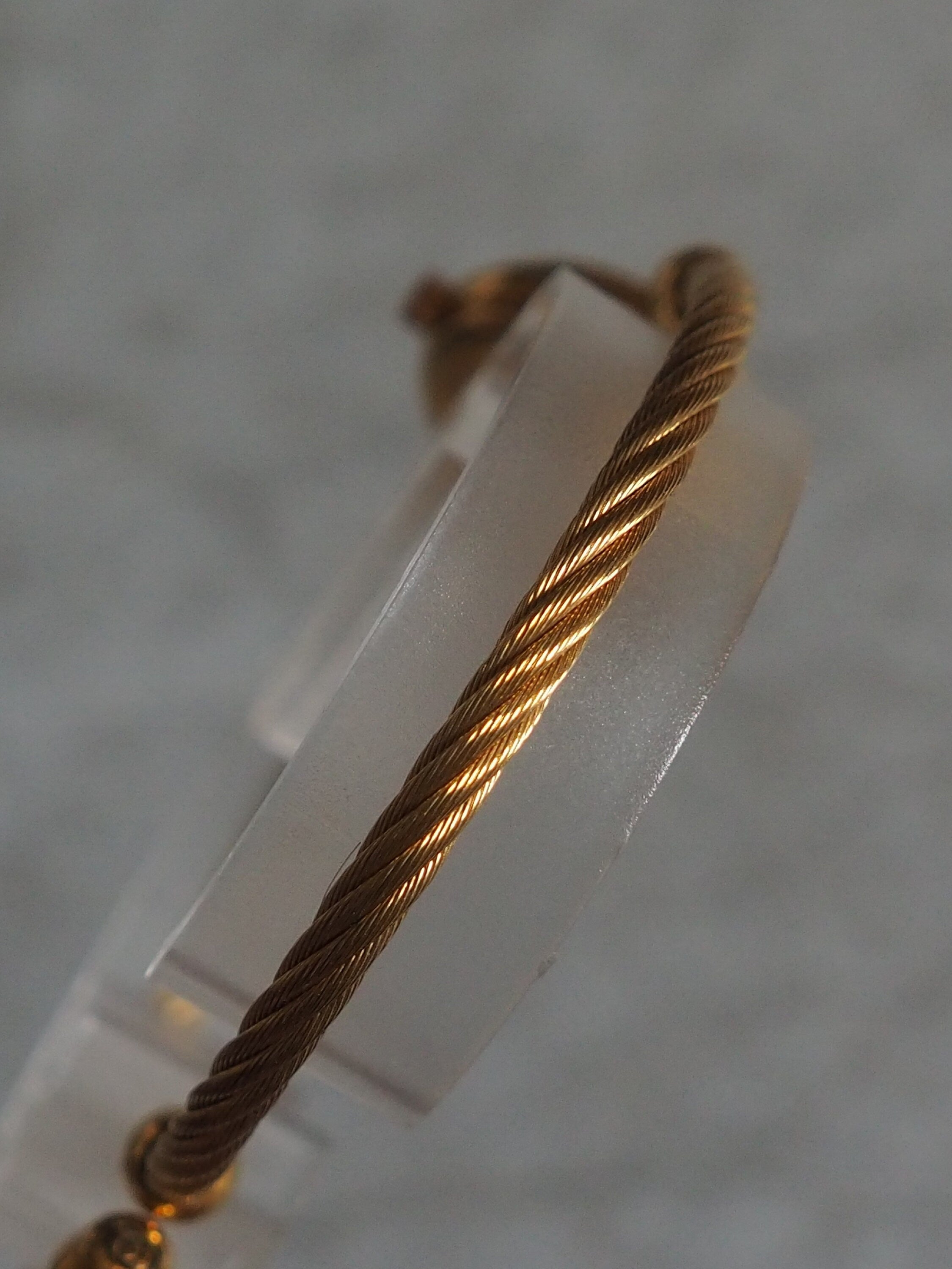 GUCCI GG Bangle Watch Wristwatch Gold Metal Vintage Authentic