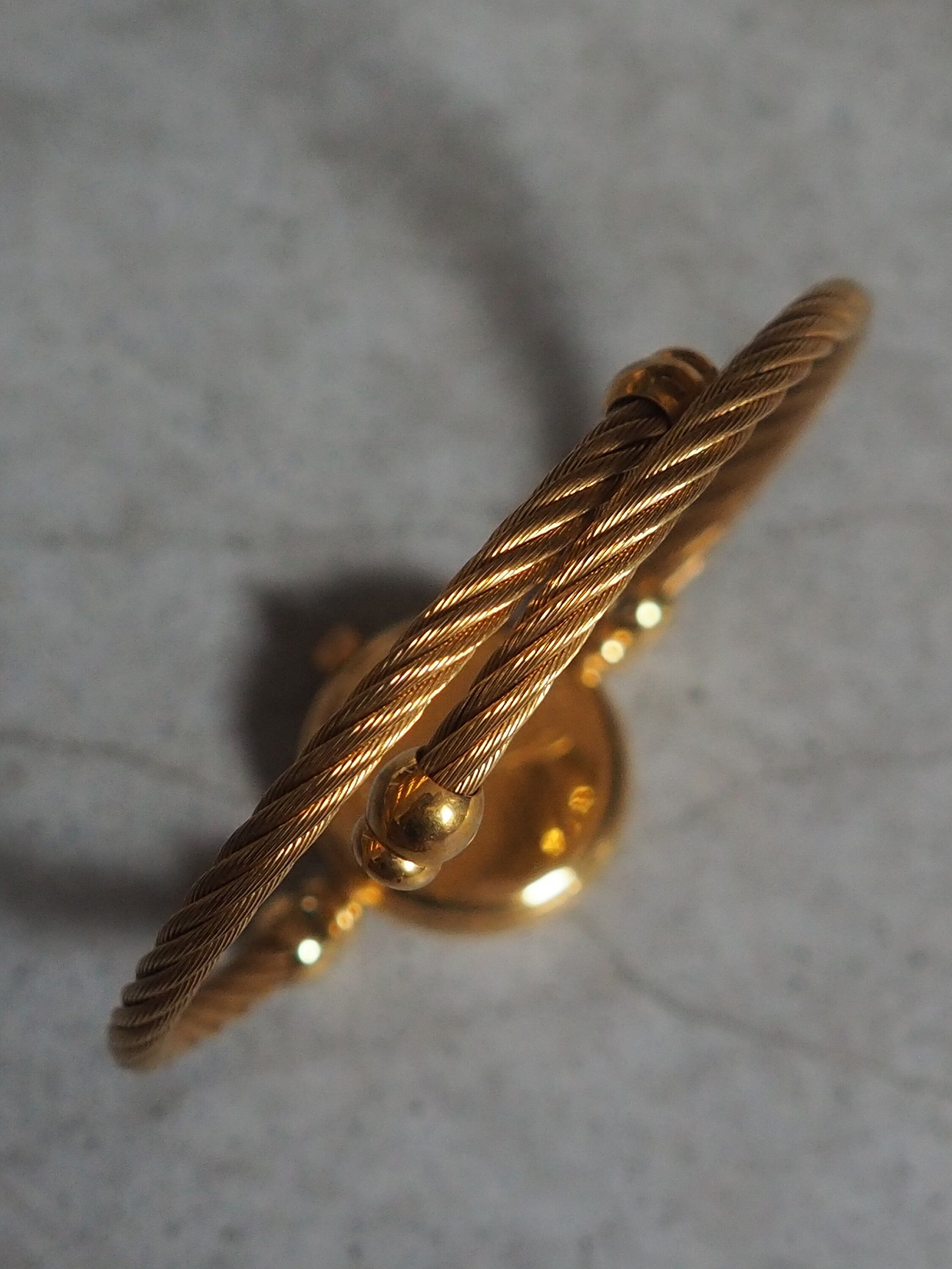 GUCCI GG Bangle Watch Wristwatch Gold Metal Vintage Authentic