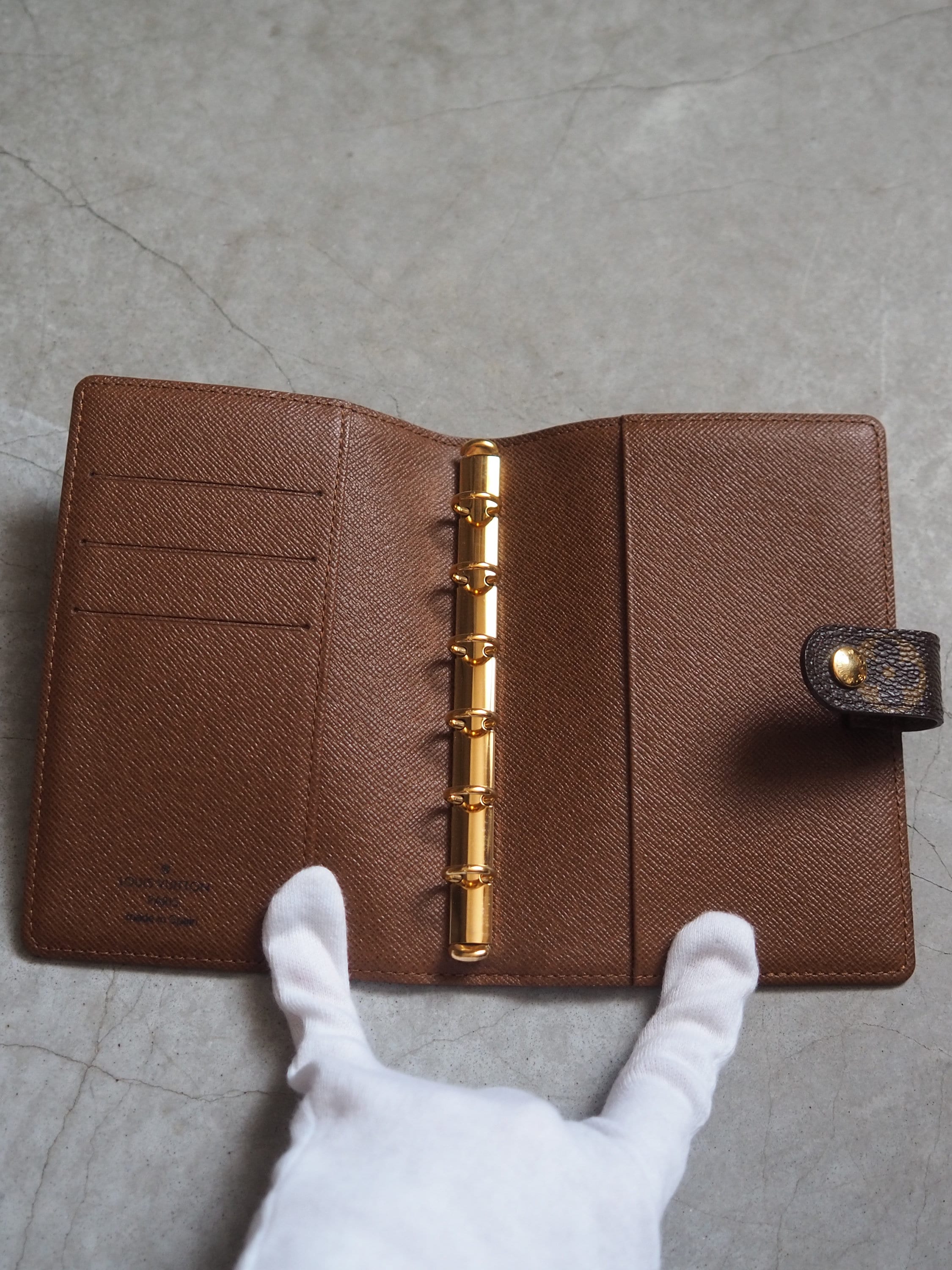 LOUIS VUITTON Monogram Agenda PM Day Planner Cover Lv Authentic