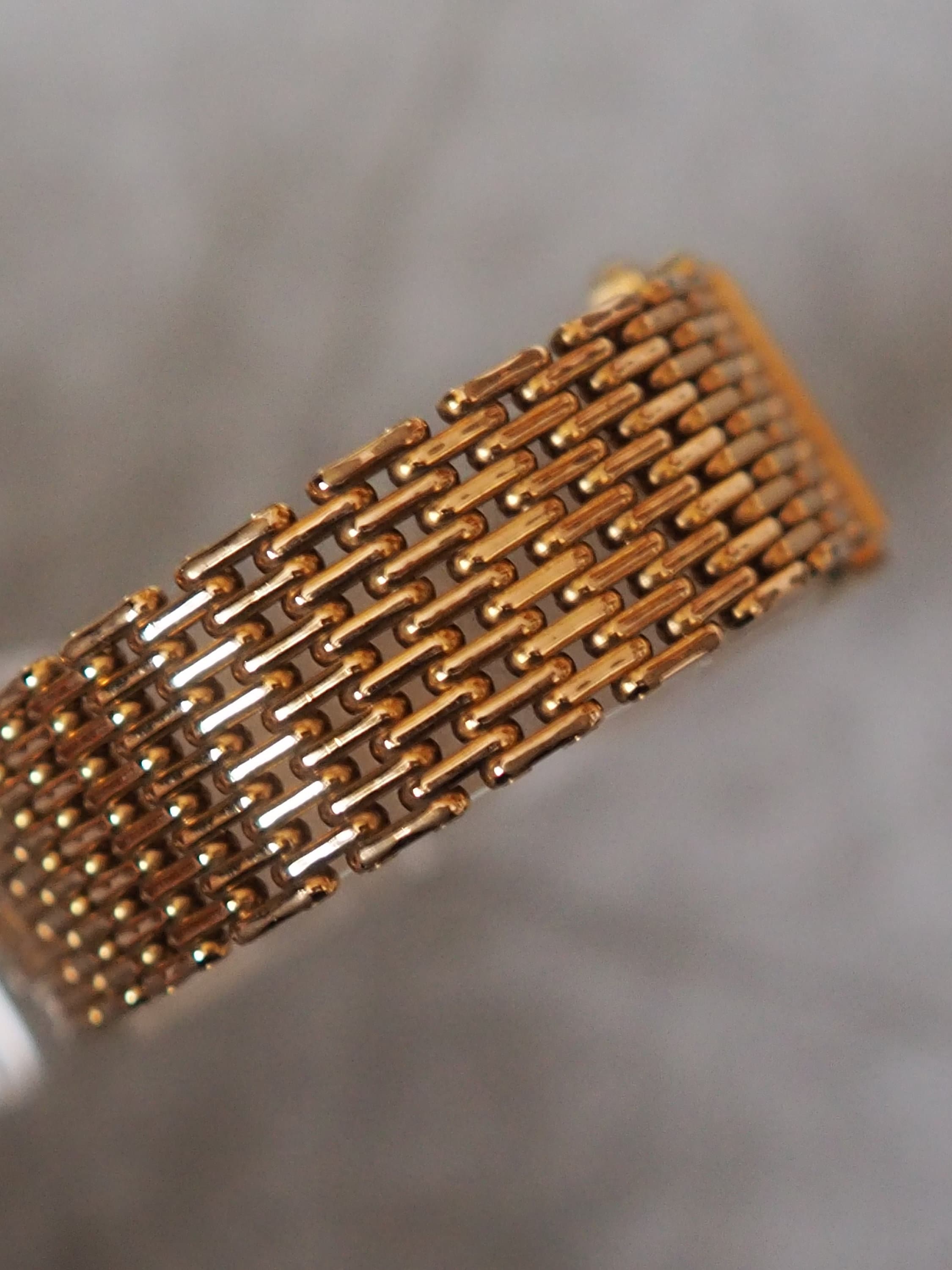 CELINE Triomphe Watch Wristwatch Gold Vintage Authentic