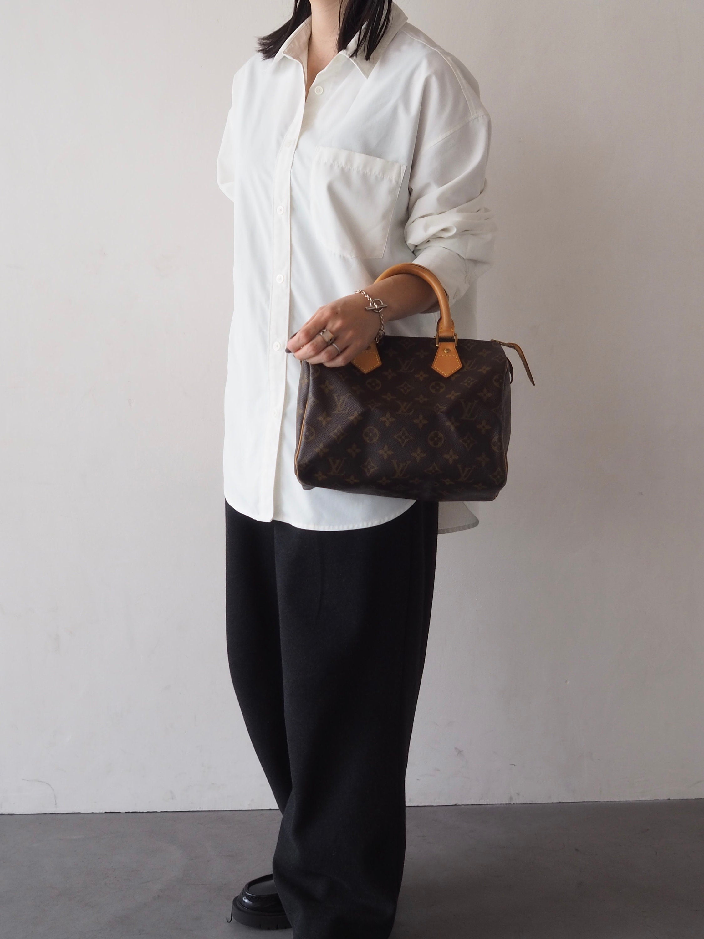 LOUIS VUITTON Speedy 25 Monogram Boston Hand Bag M41528 Purse Authentic