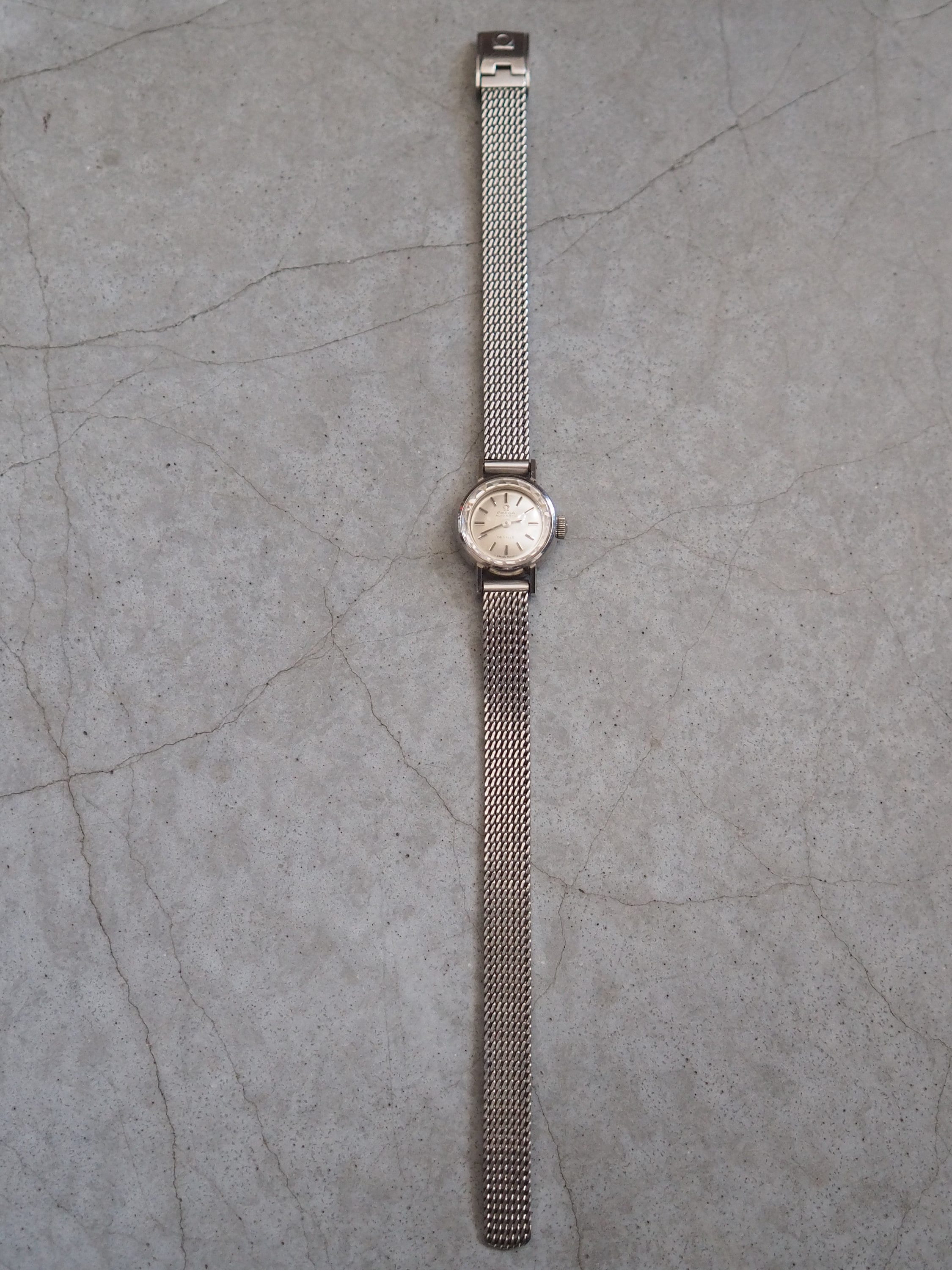 OMEGA DE VILLE Watch Silver Color Stainless steel Ladies Vintage Antique Authentic