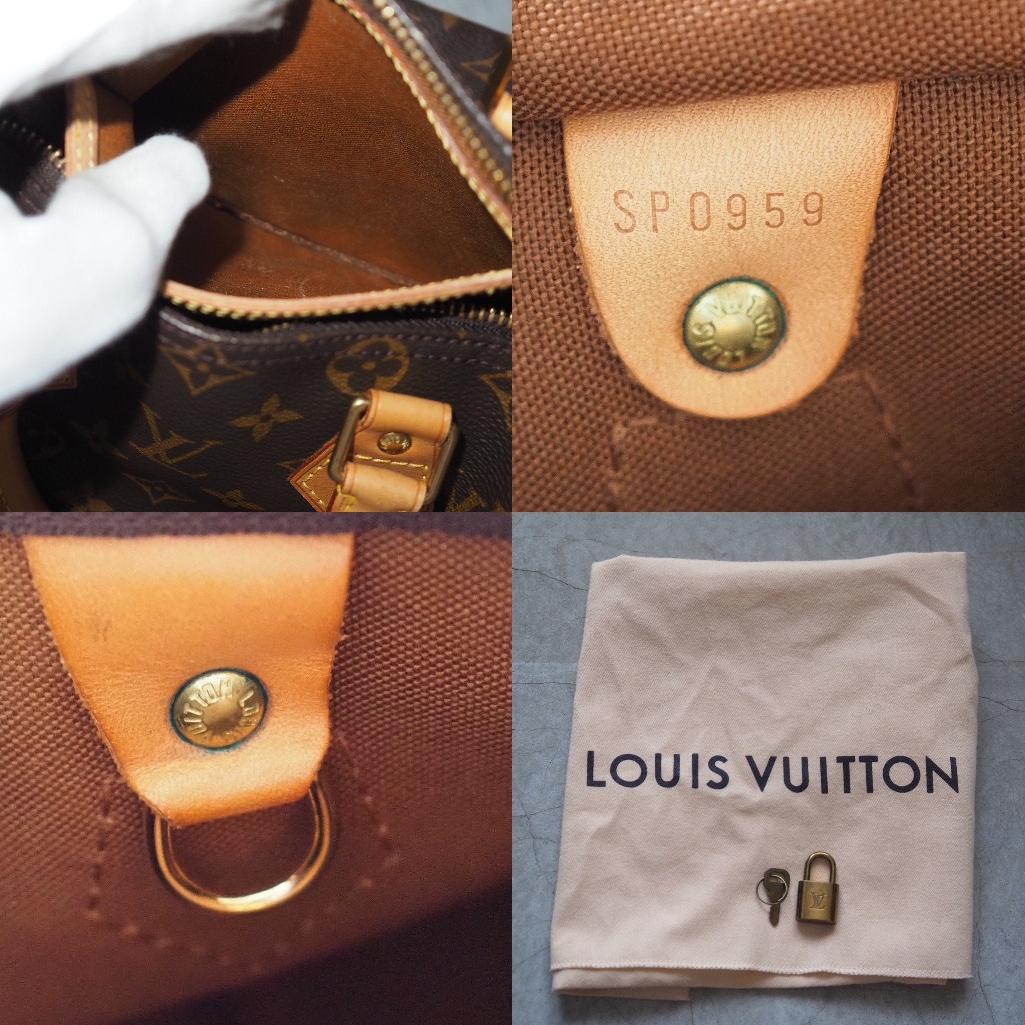 LOUIS VUITTON Speedy 25 Monogram Boston Hand Bag M41528 Purse Authentic