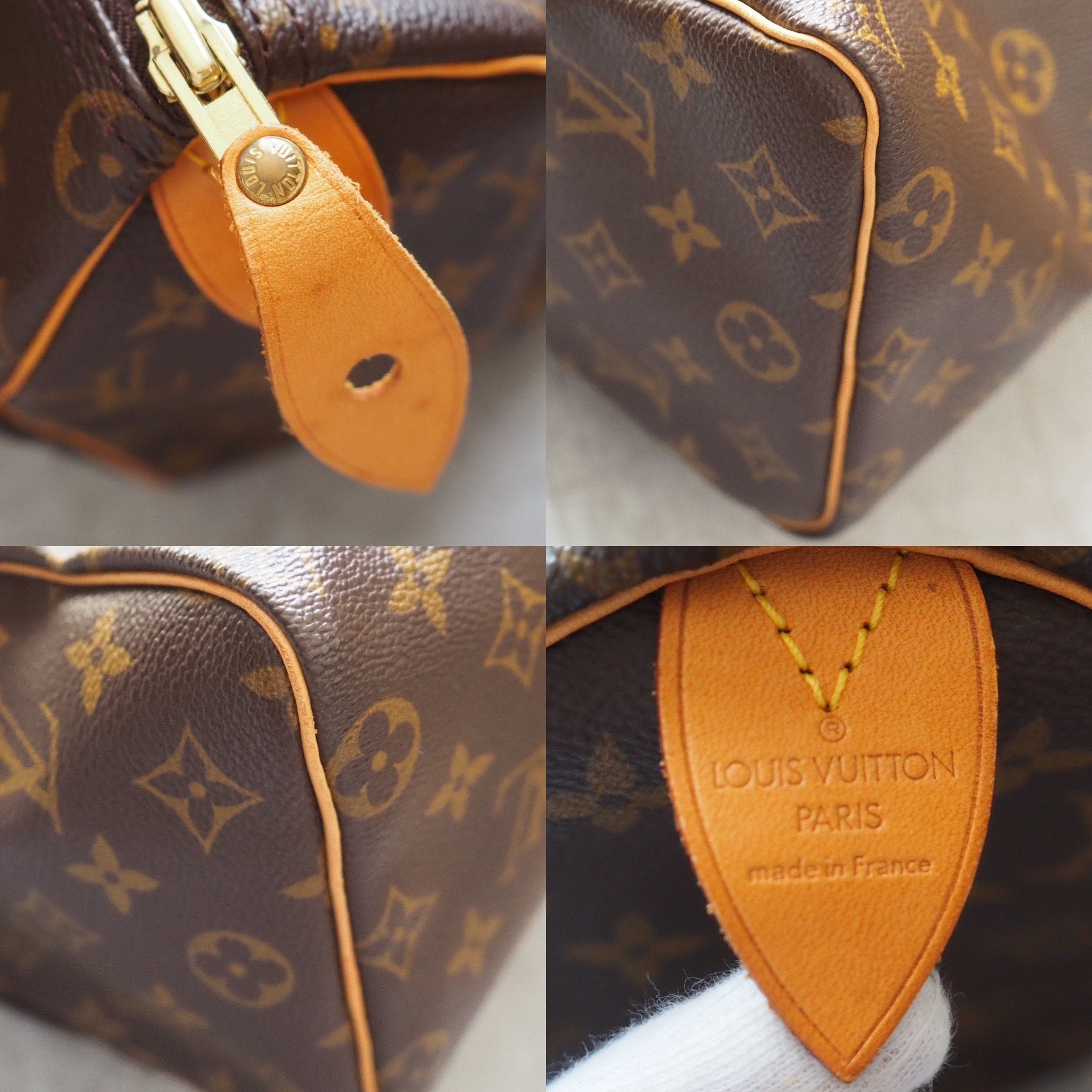 LOUIS VUITTON Speedy 25 Monogram Boston Hand Bag M41528 Purse Authentic