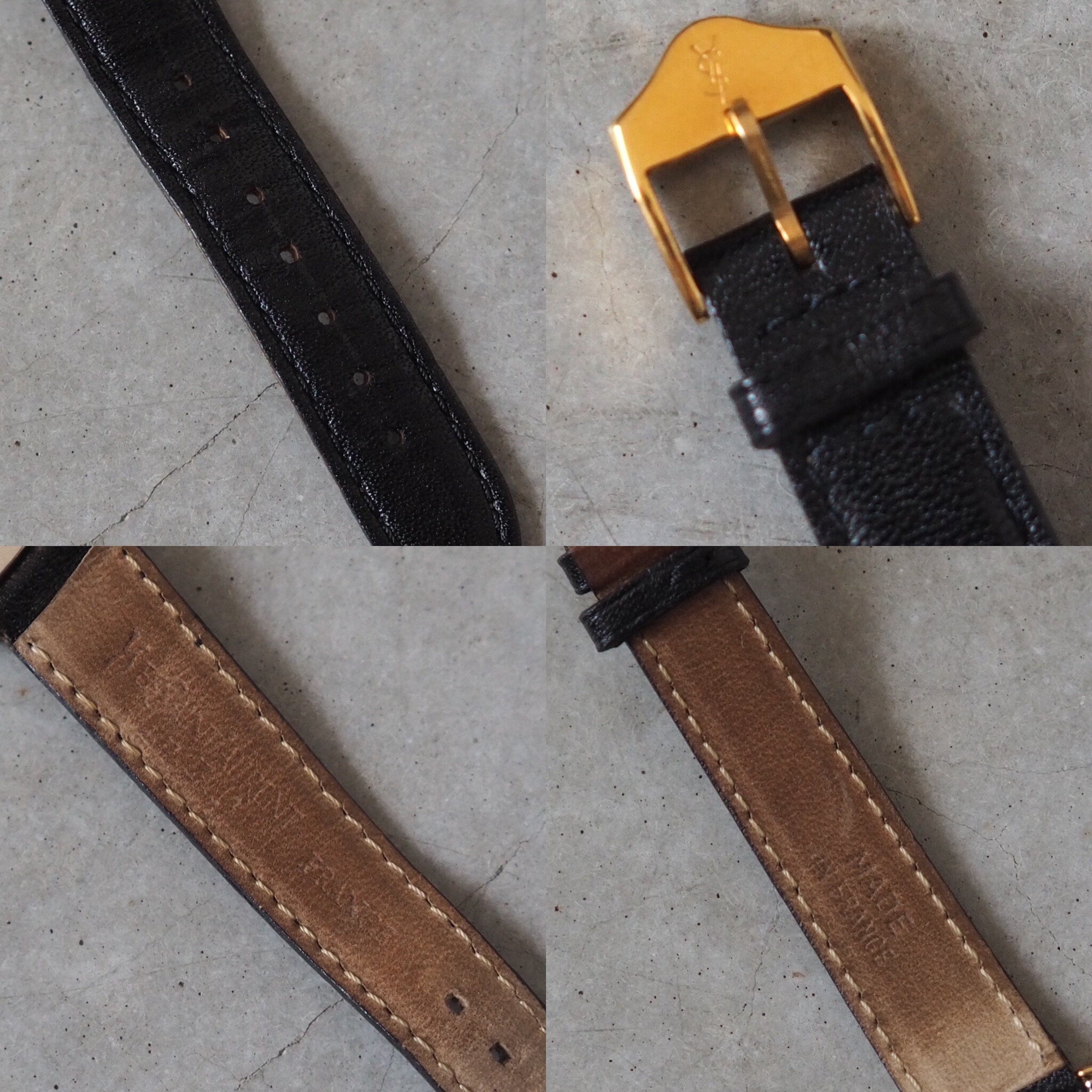 Yves Saint Laurent YSL Heart Watch Wristwatch Logo Gold color Stainless steel